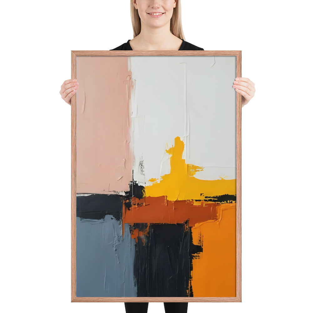 ABSTRACT PAINT Framed poster - AI Generated - ASHRILEYPRINTS