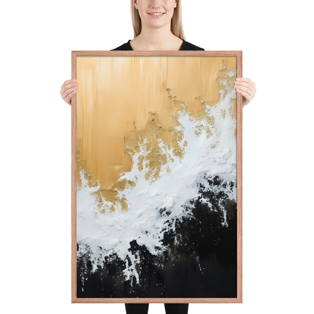 ABSTRACT WAVES Framed poster - AI Generated - ASHRILEYPRINTS