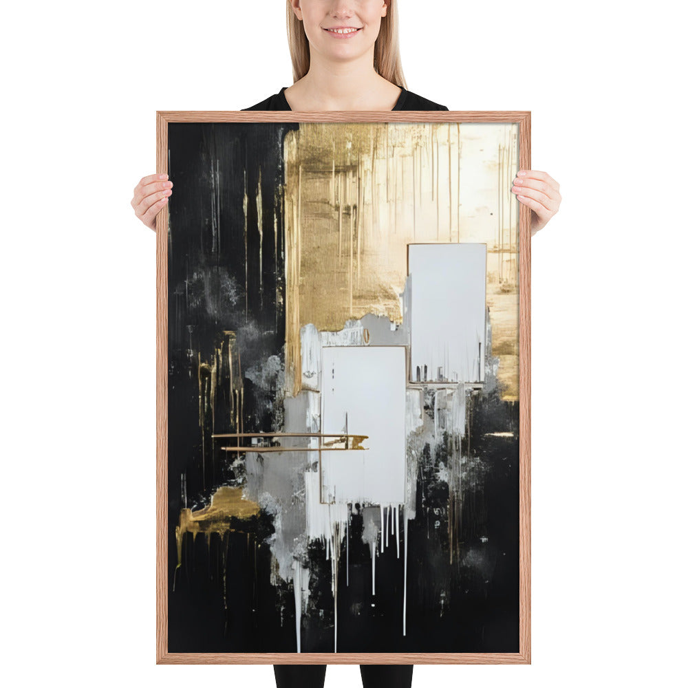 ABSTRACT PAINTING Framed poster - AI Generated - ASHRILEYPRINTS