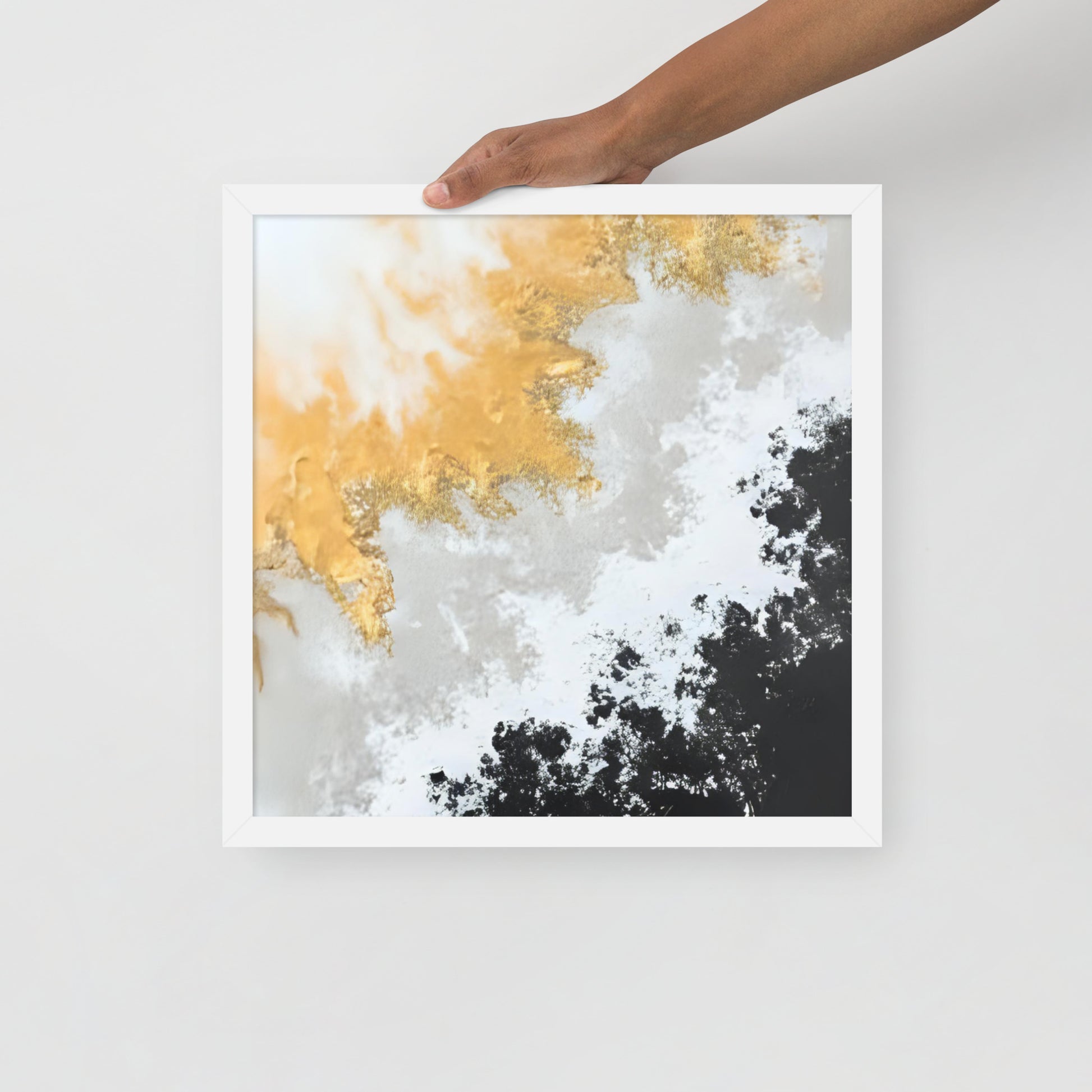 ABSTRACT DUTCH POUR Framed poster - AI Generated - ASHRILEYPRINTS