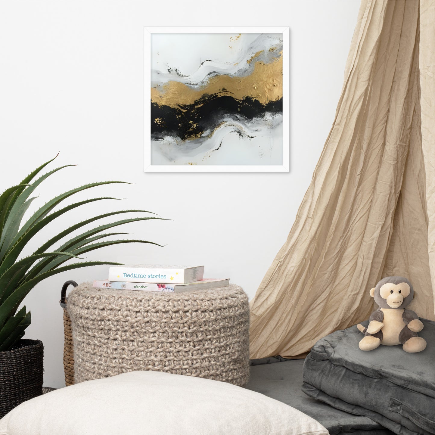 ABSTRACT OCEAN Framed poster - AI Generated - ASHRILEYPRINTS