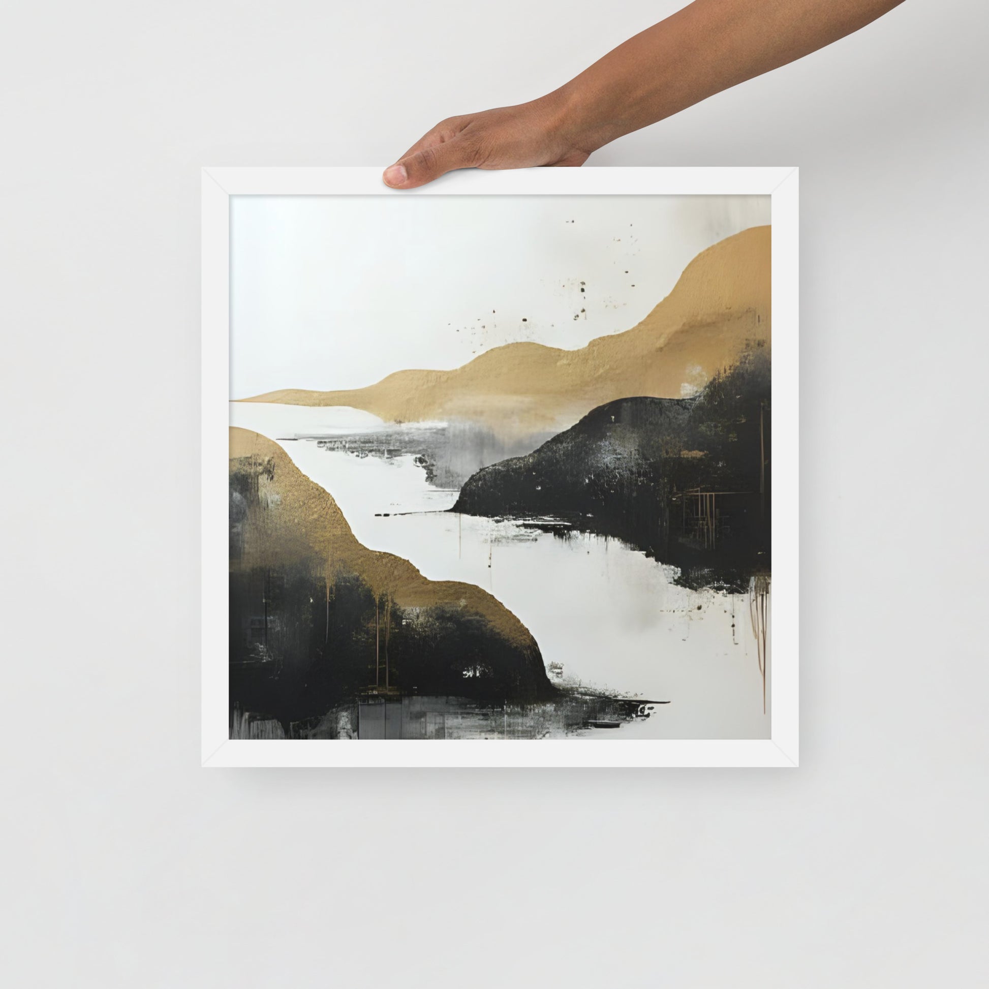 ABSTRACT RIVER Framed poster - AI Generated - ASHRILEYPRINTS