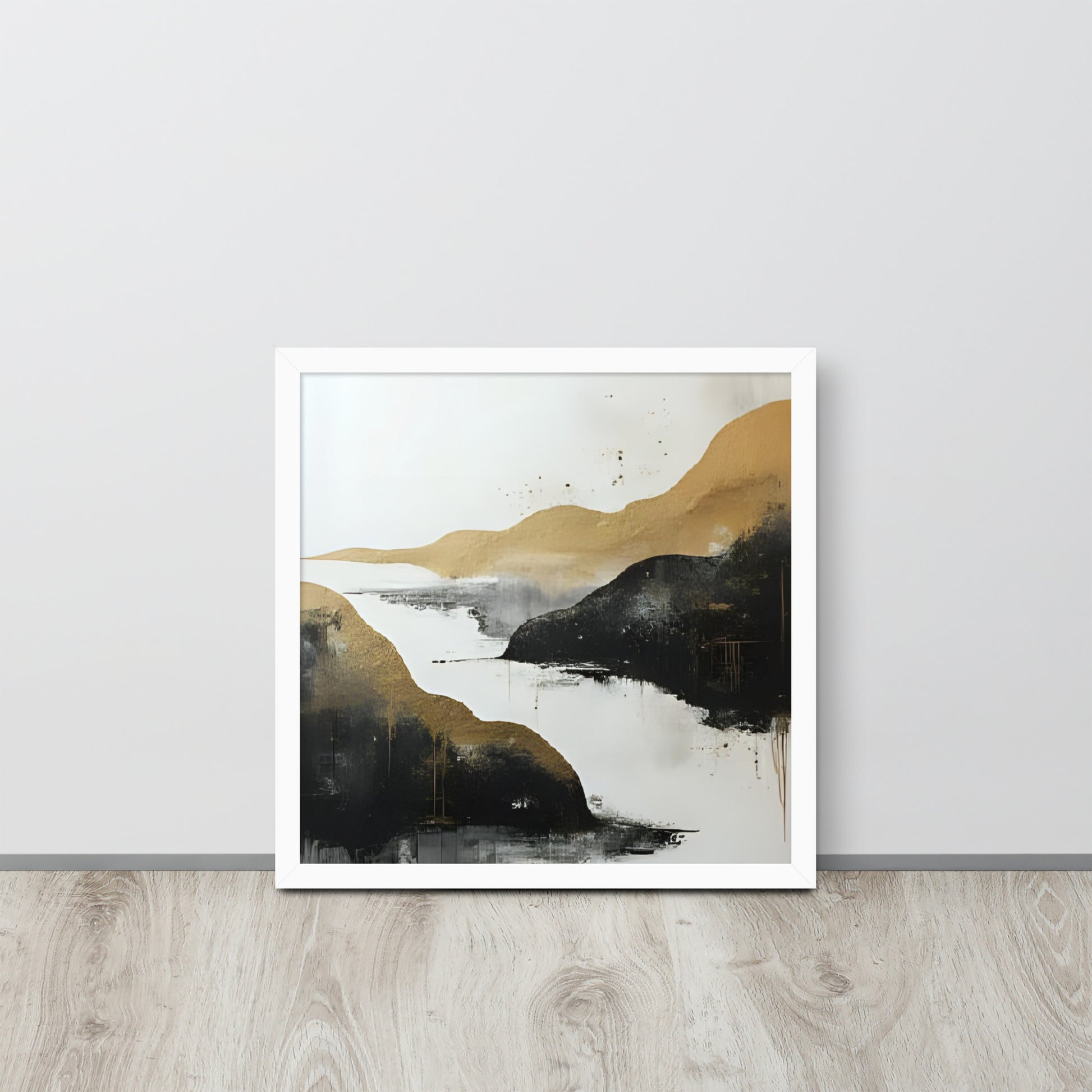 ABSTRACT RIVER Framed poster - AI Generated - ASHRILEYPRINTS