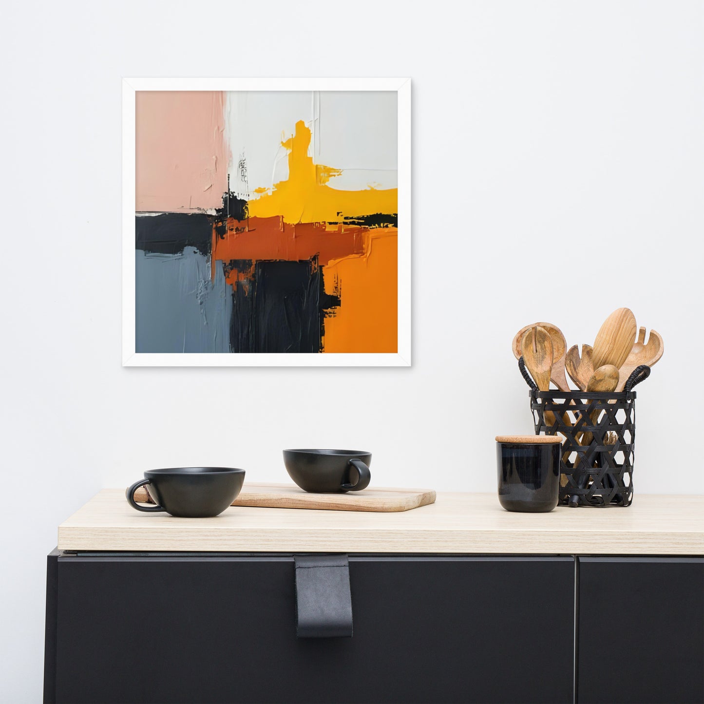 ABSTRACT PAINT Framed poster - AI Generated - ASHRILEYPRINTS