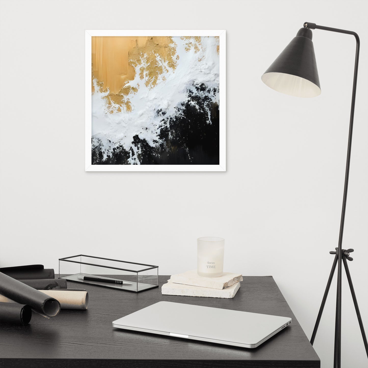 ABSTRACT WAVES Framed poster - AI Generated - ASHRILEYPRINTS