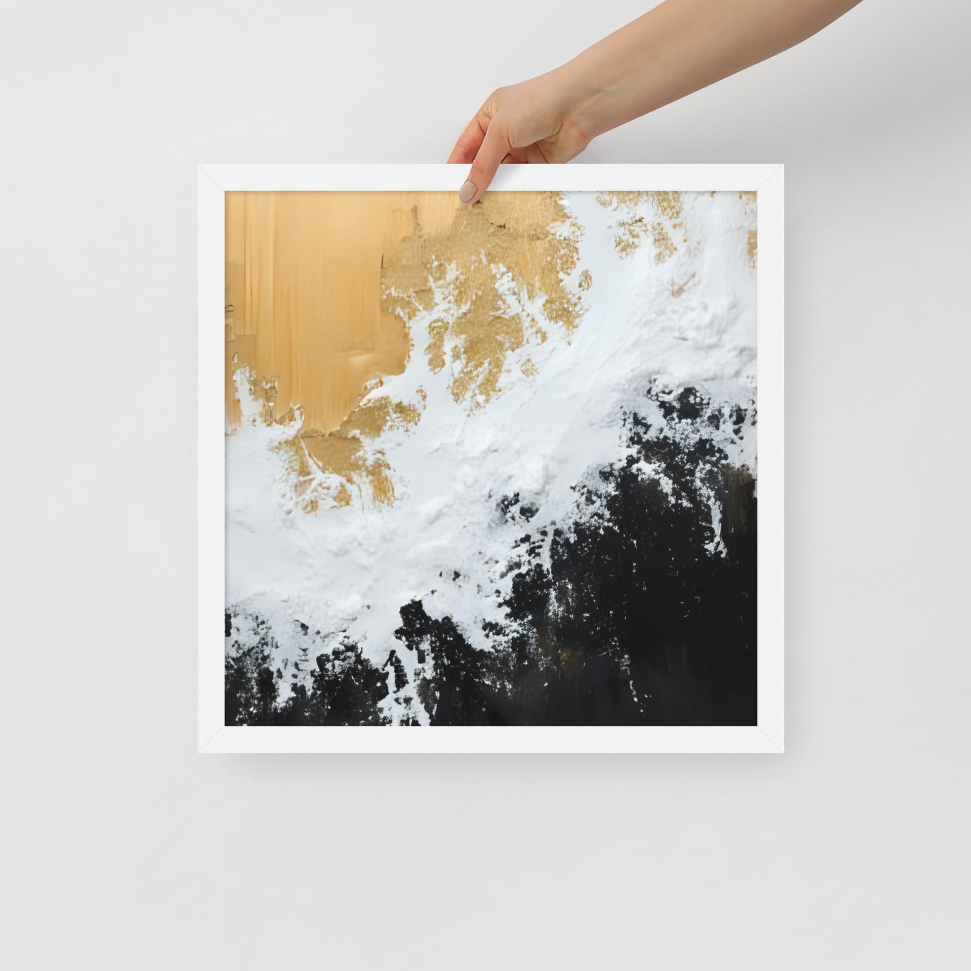 ABSTRACT WAVES Framed poster - AI Generated - ASHRILEYPRINTS