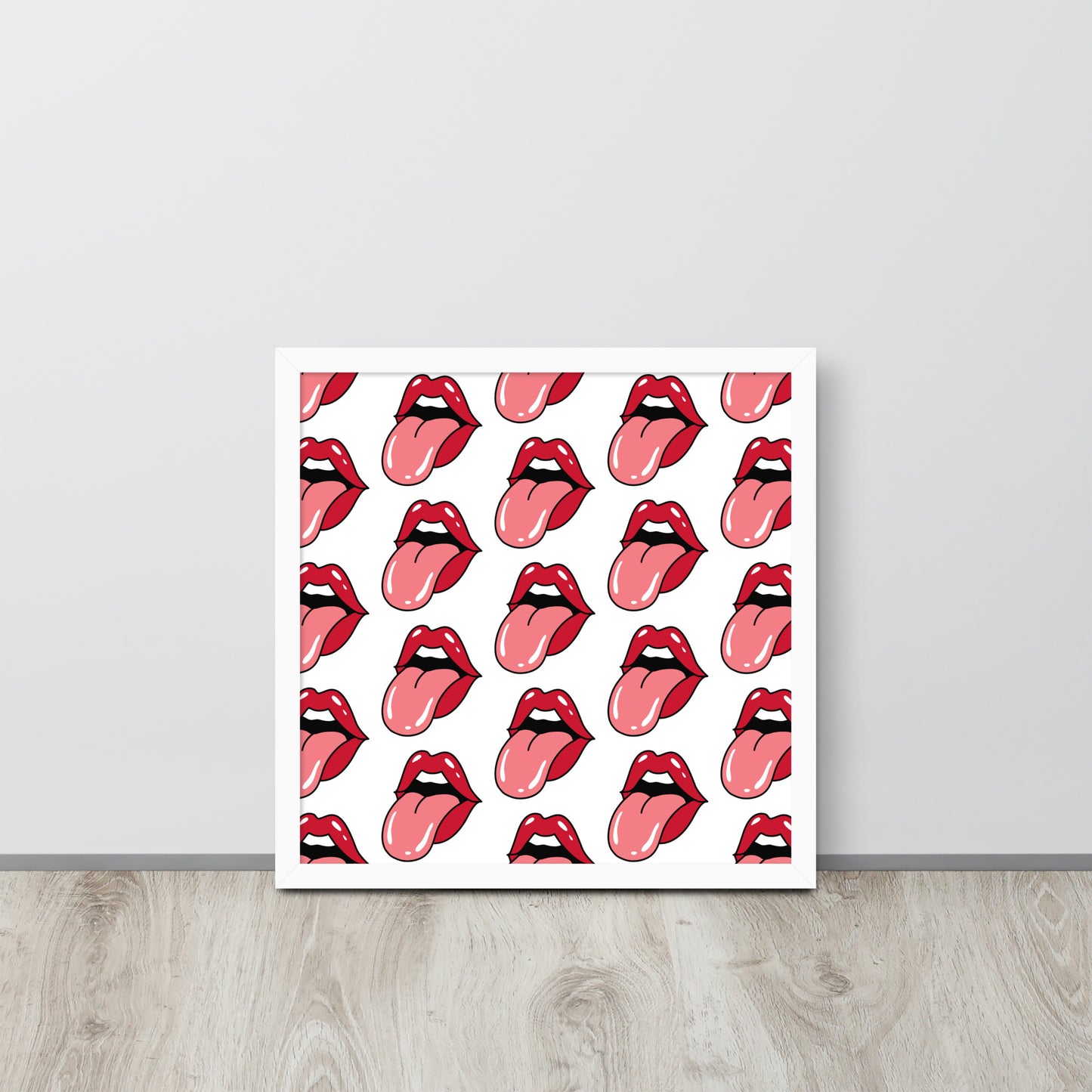 POP ART LIPS Framed poster