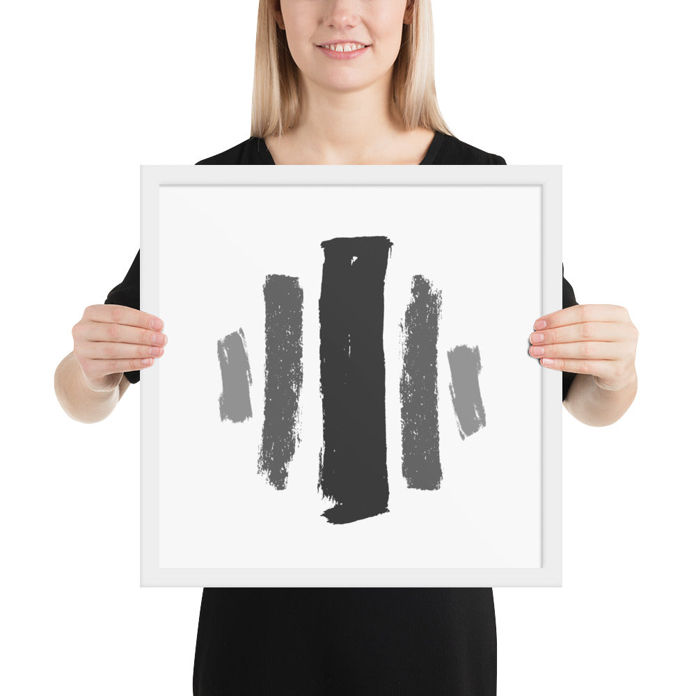 ABSTRACT BRUSH STROKES Framed poster - ASHRILEYPRINTS