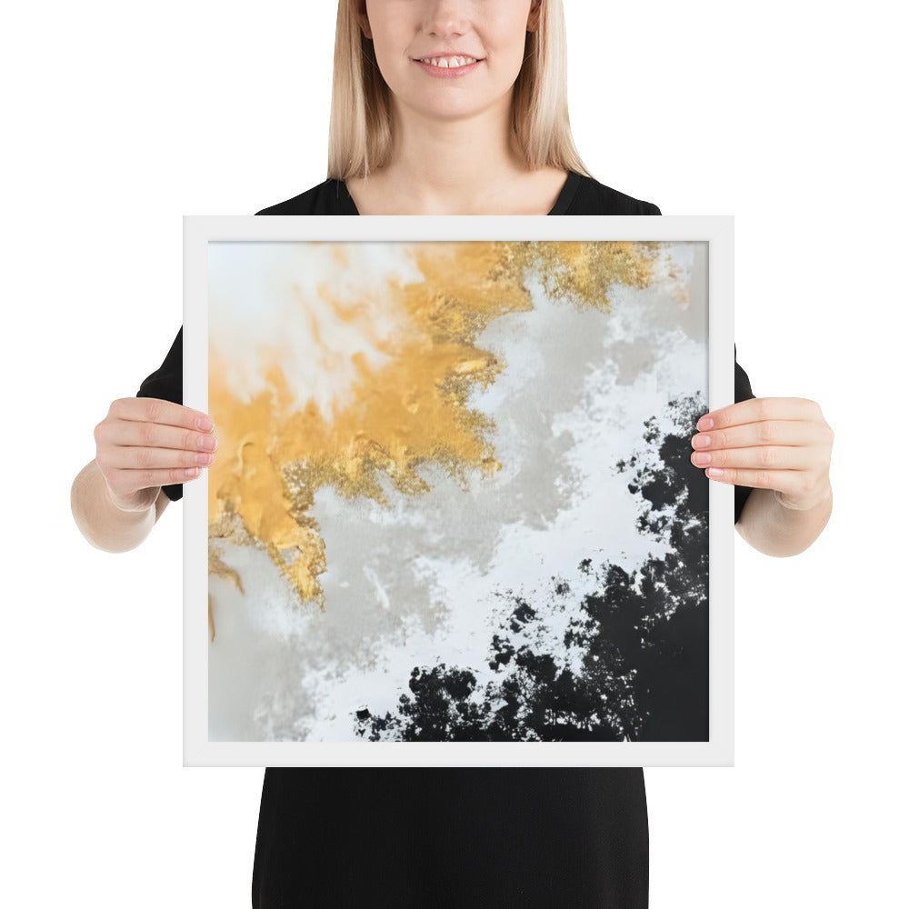 ABSTRACT DUTCH POUR Framed poster - AI Generated - ASHRILEYPRINTS