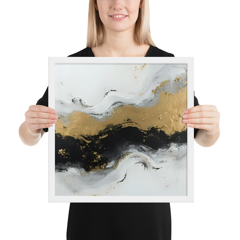 ABSTRACT OCEAN Framed poster - AI Generated - ASHRILEYPRINTS