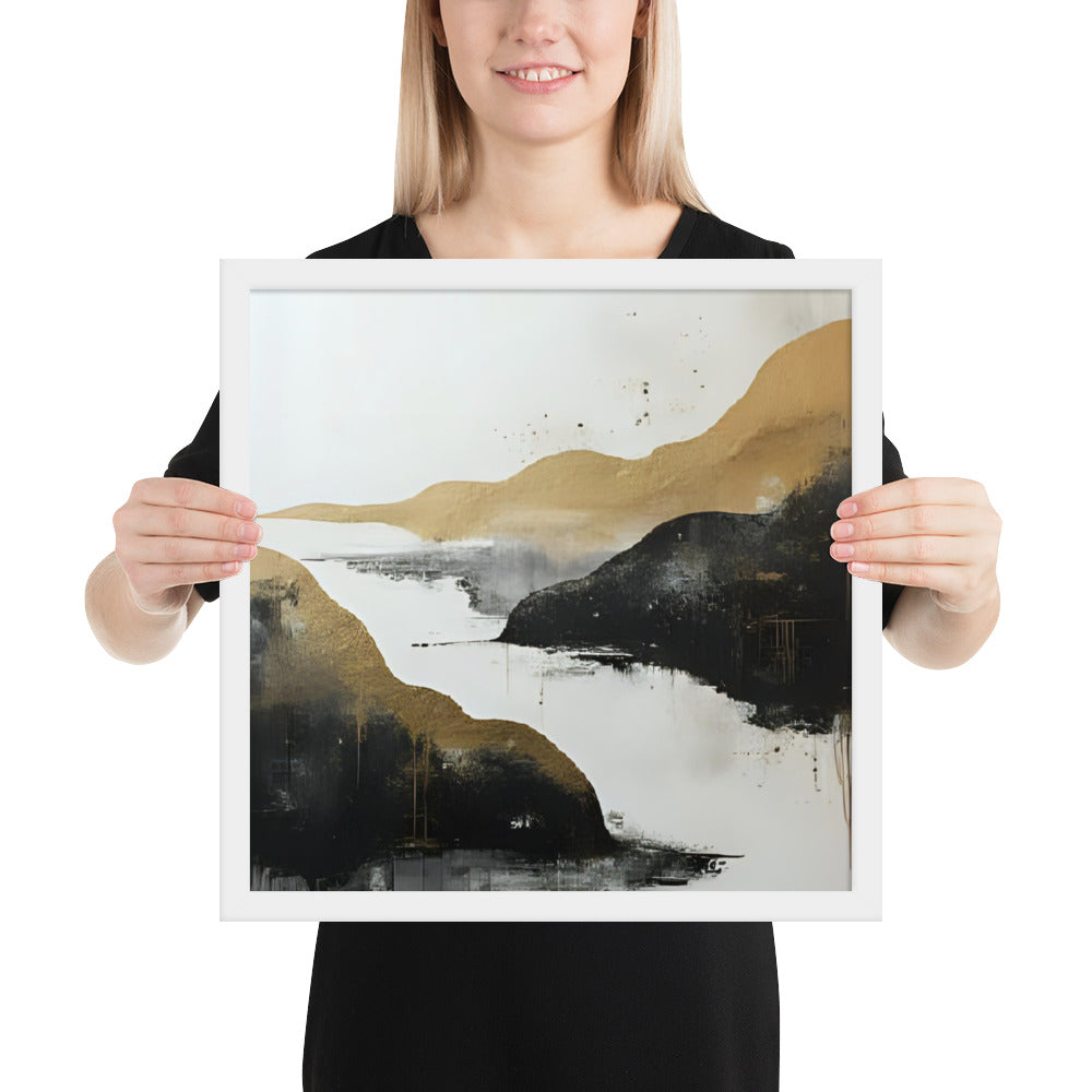 ABSTRACT RIVER Framed poster - AI Generated - ASHRILEYPRINTS