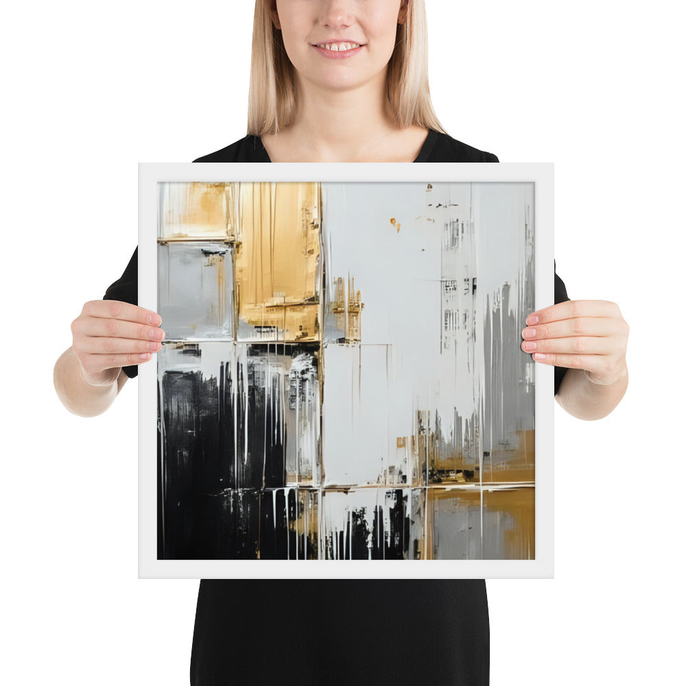 ABSTRACT PAINT Framed poster - AI Generated - ASHRILEYPRINTS