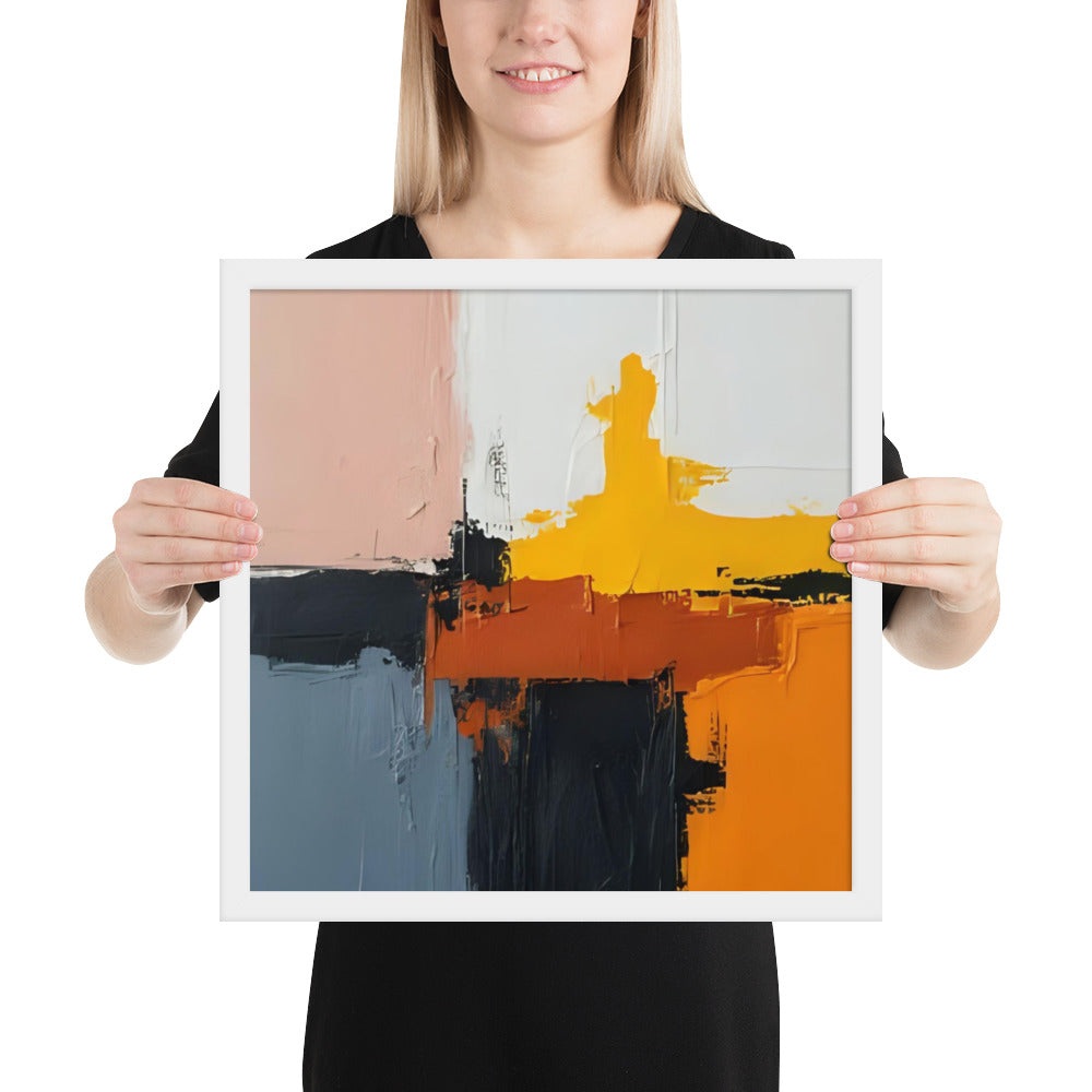 ABSTRACT PAINT Framed poster - AI Generated - ASHRILEYPRINTS