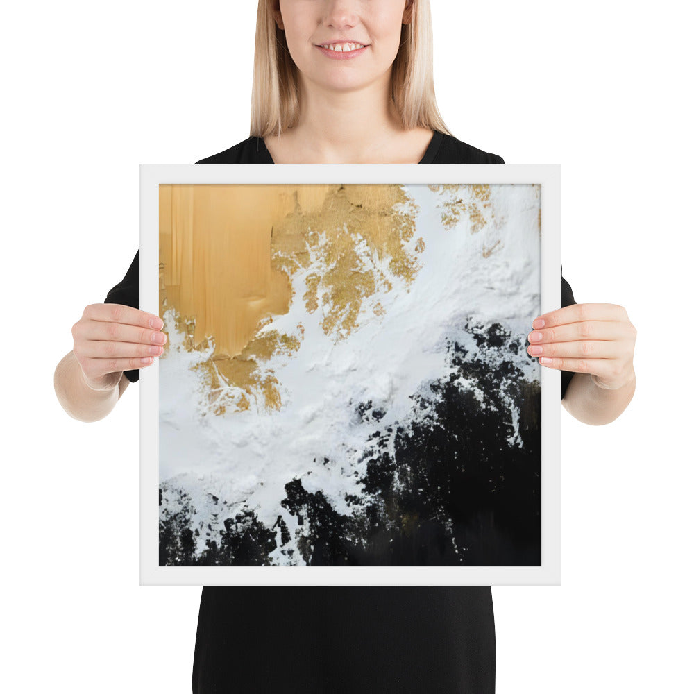 ABSTRACT WAVES Framed poster - AI Generated - ASHRILEYPRINTS