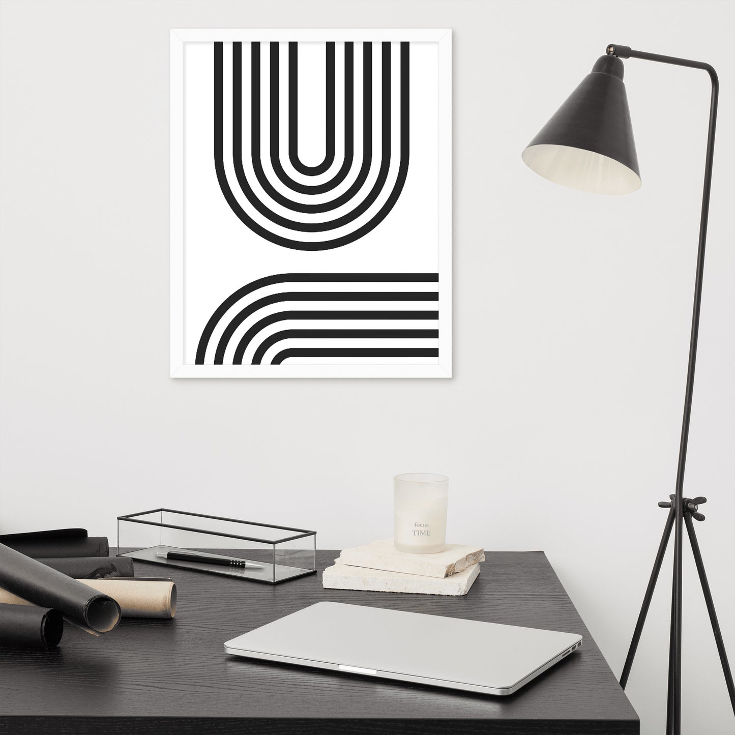 GEOMETRIC U Framed poster - ASHRILEYPRINTS