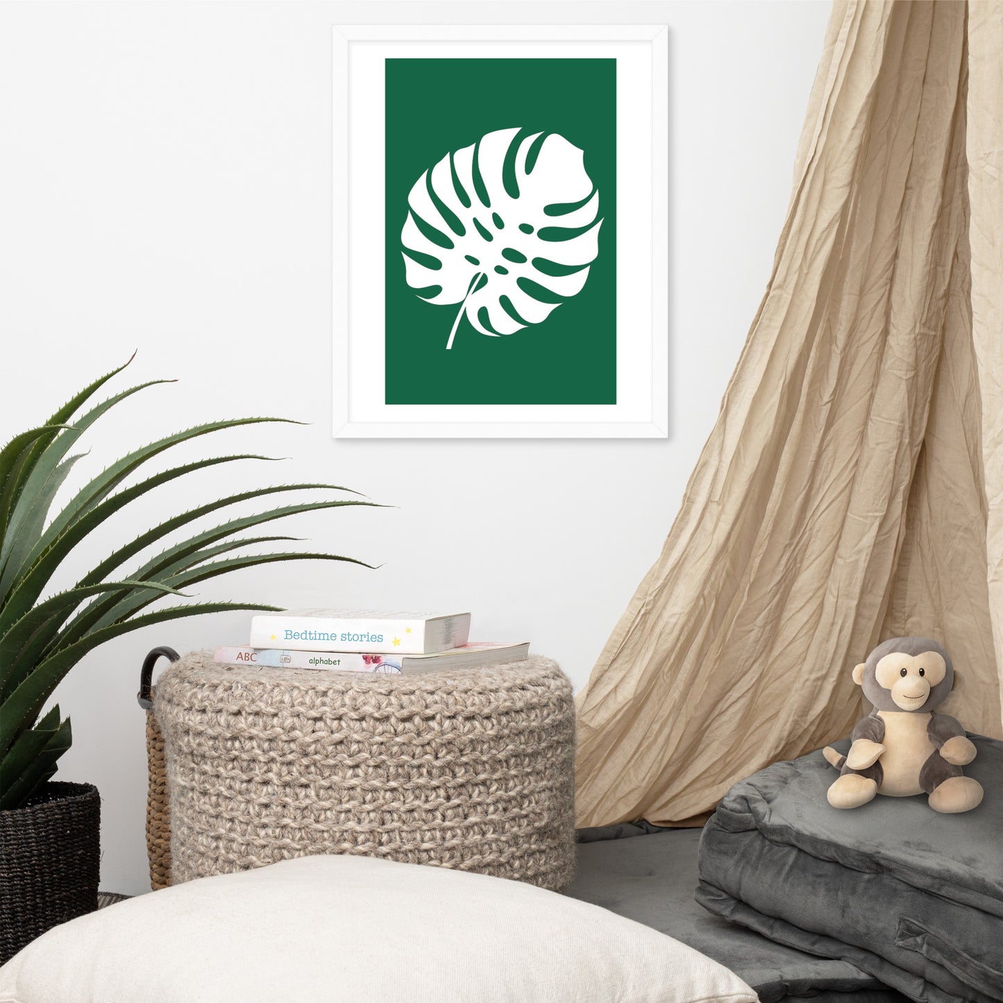 TROPICAL MONSTERA LEAF Framed poster - ASHRILEYPRINTS