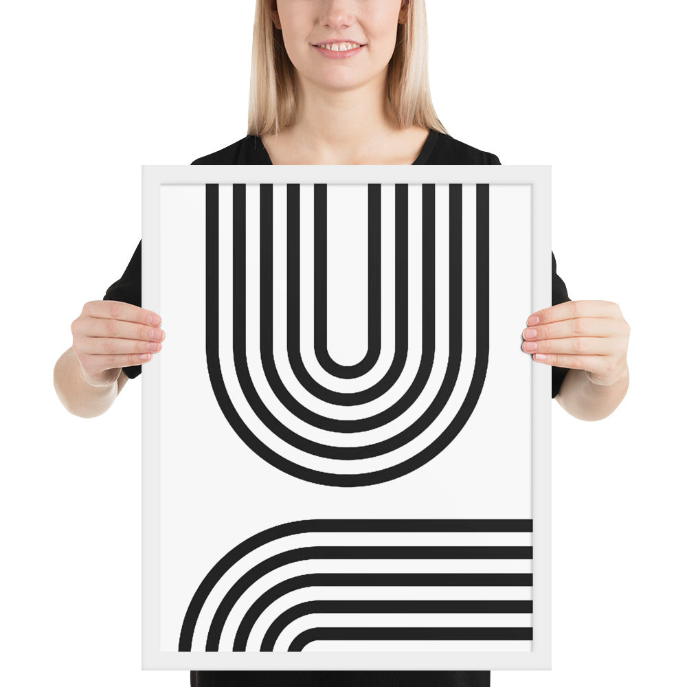GEOMETRIC U Framed poster - ASHRILEYPRINTS