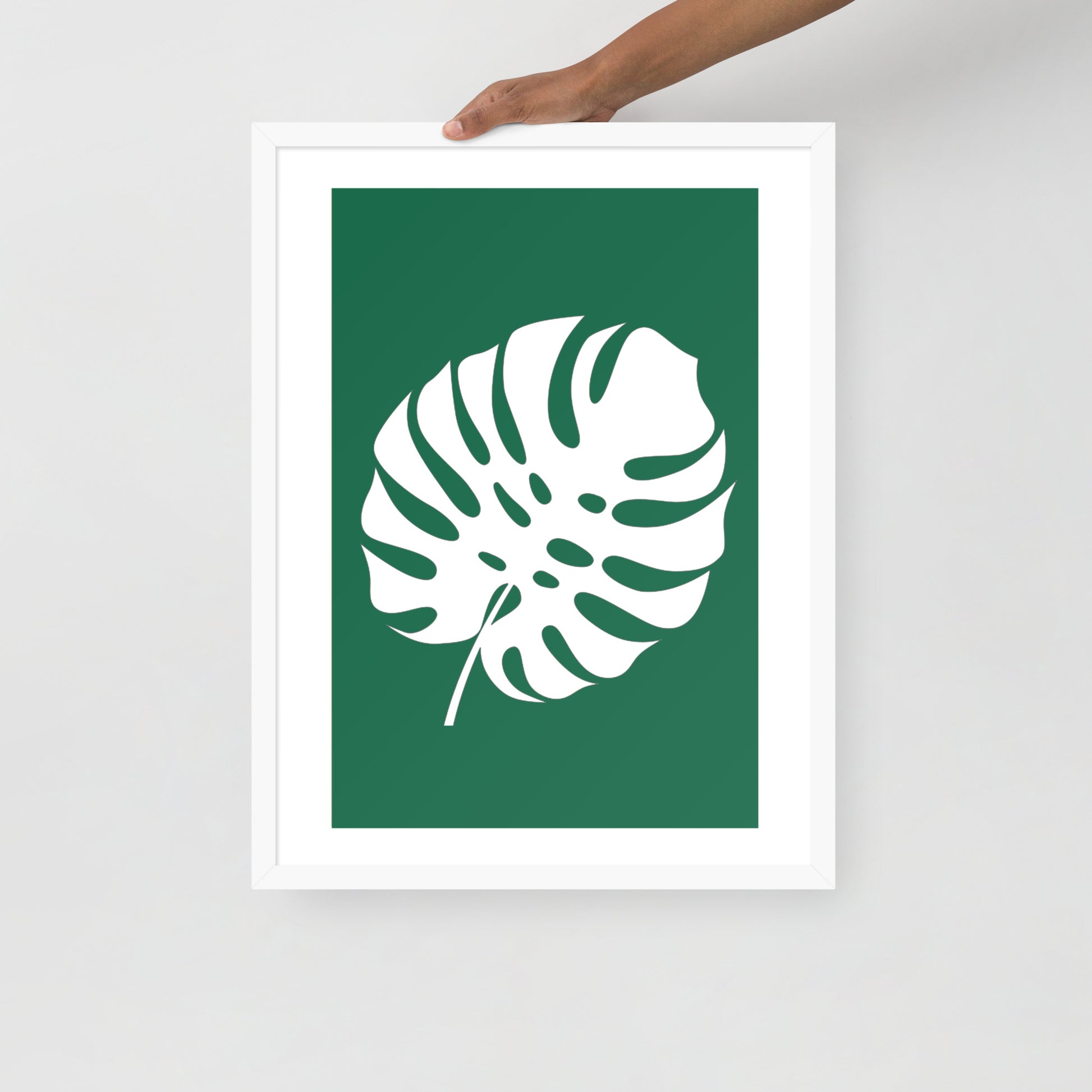 TROPICAL MONSTERA LEAF Framed poster - ASHRILEYPRINTS