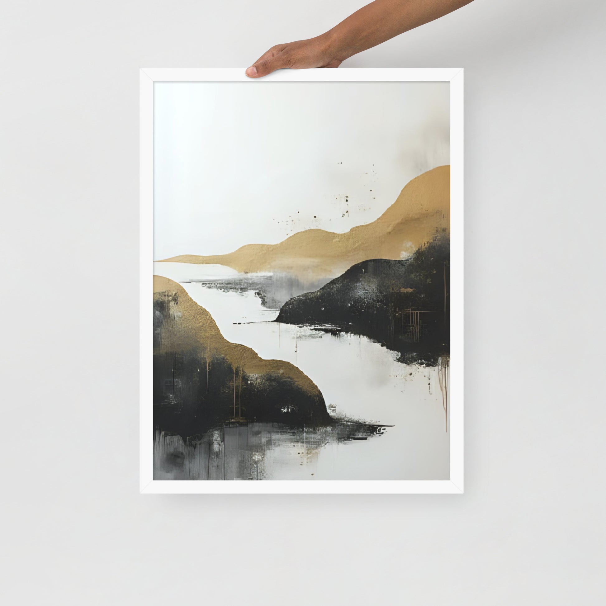 ABSTRACT RIVER Framed poster - AI Generated - ASHRILEYPRINTS