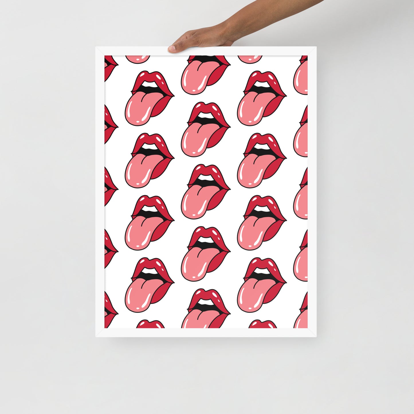 POP ART LIPS Framed poster