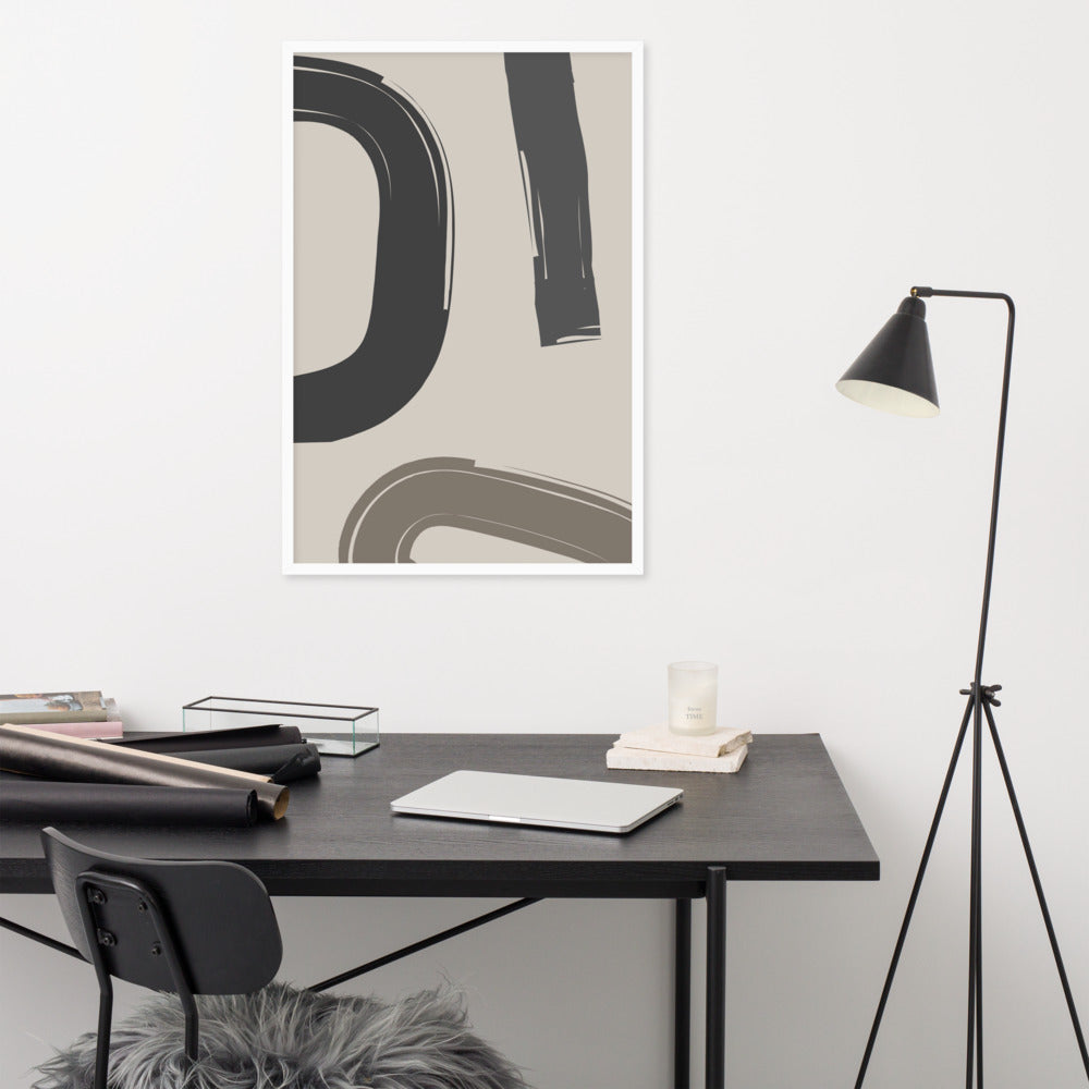 ABSTRACT STROKES Framed poster - ASHRILEYPRINTS