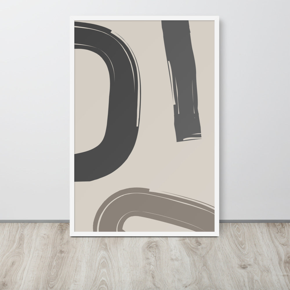 ABSTRACT STROKES Framed poster - ASHRILEYPRINTS