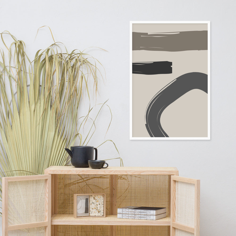 ABSTRACT STROKES Framed poster - ASHRILEYPRINTS