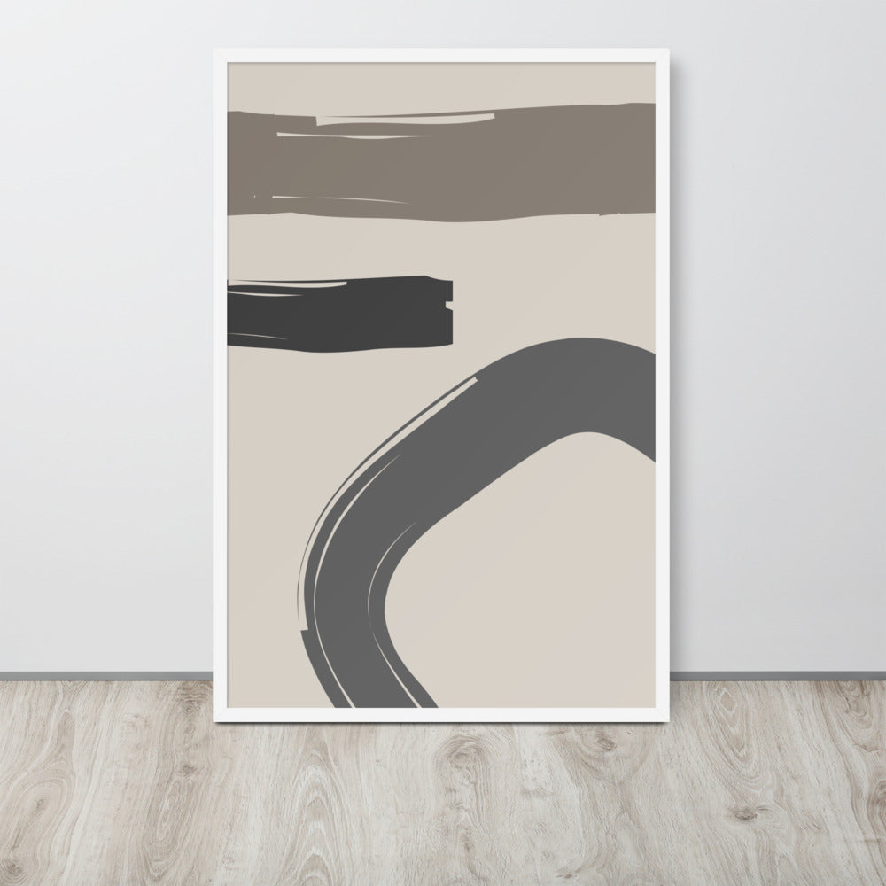 ABSTRACT STROKES Framed poster - ASHRILEYPRINTS
