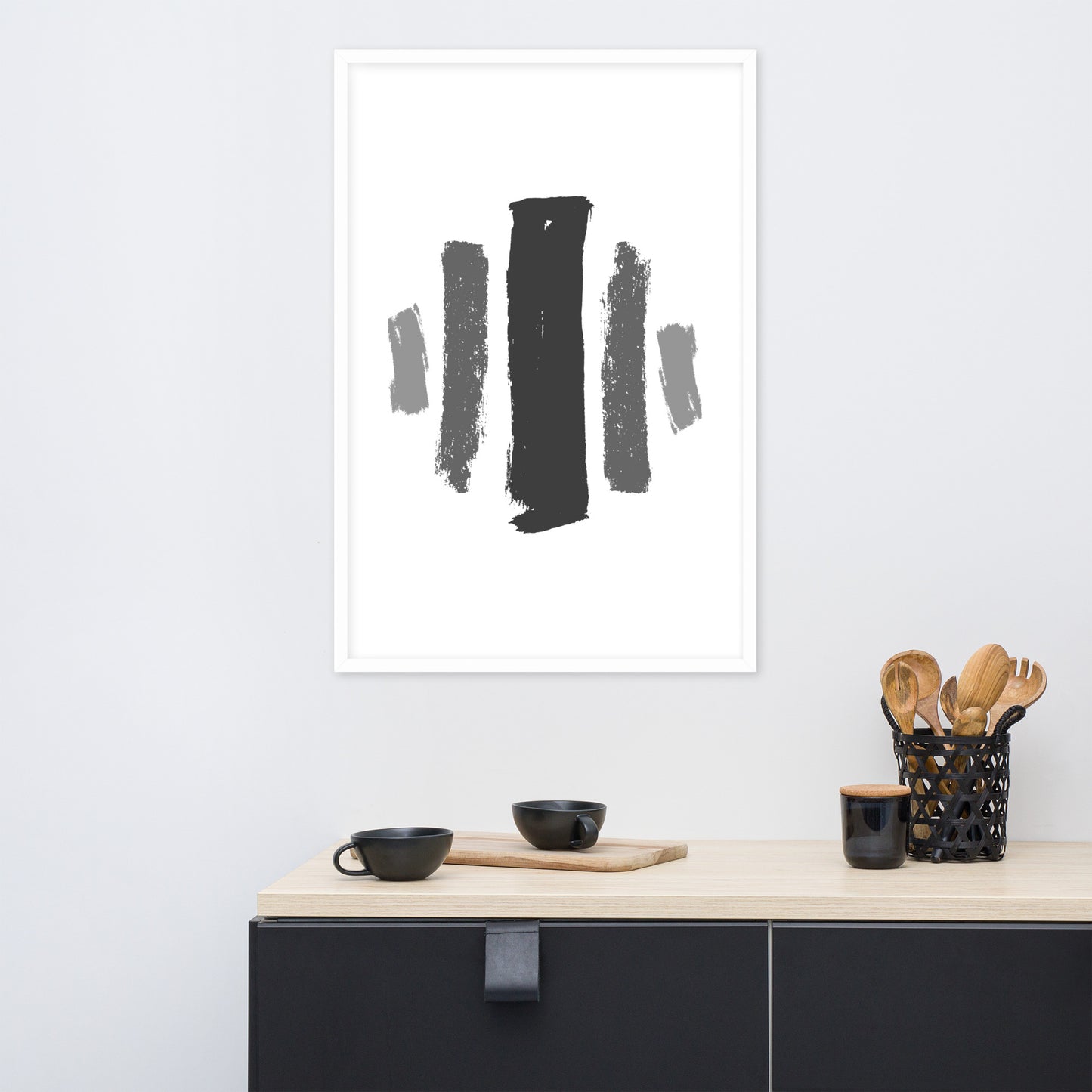 ABSTRACT BRUSH STROKES Framed poster - ASHRILEYPRINTS