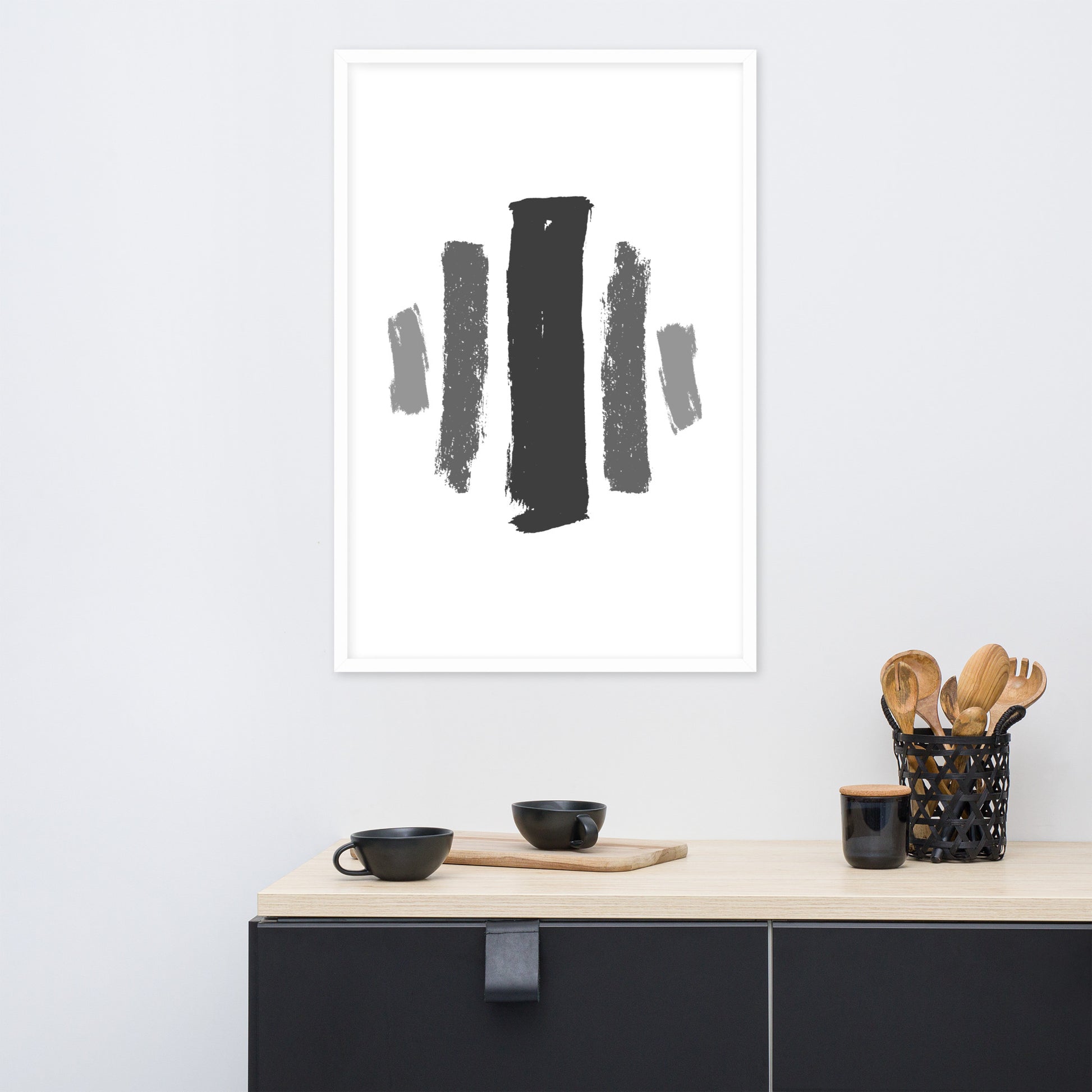 ABSTRACT BRUSH STROKES Framed poster - ASHRILEYPRINTS
