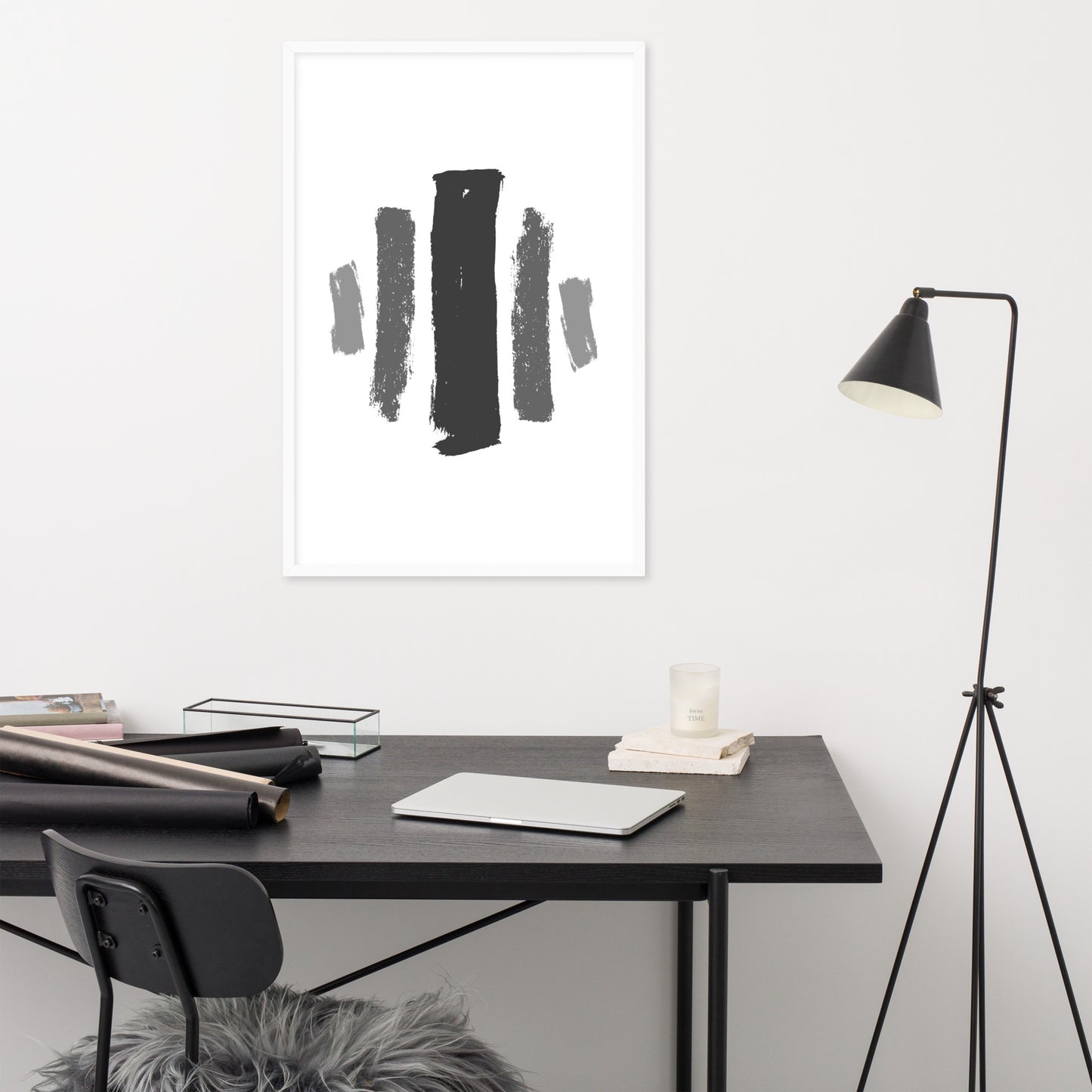 ABSTRACT BRUSH STROKES Framed poster - ASHRILEYPRINTS