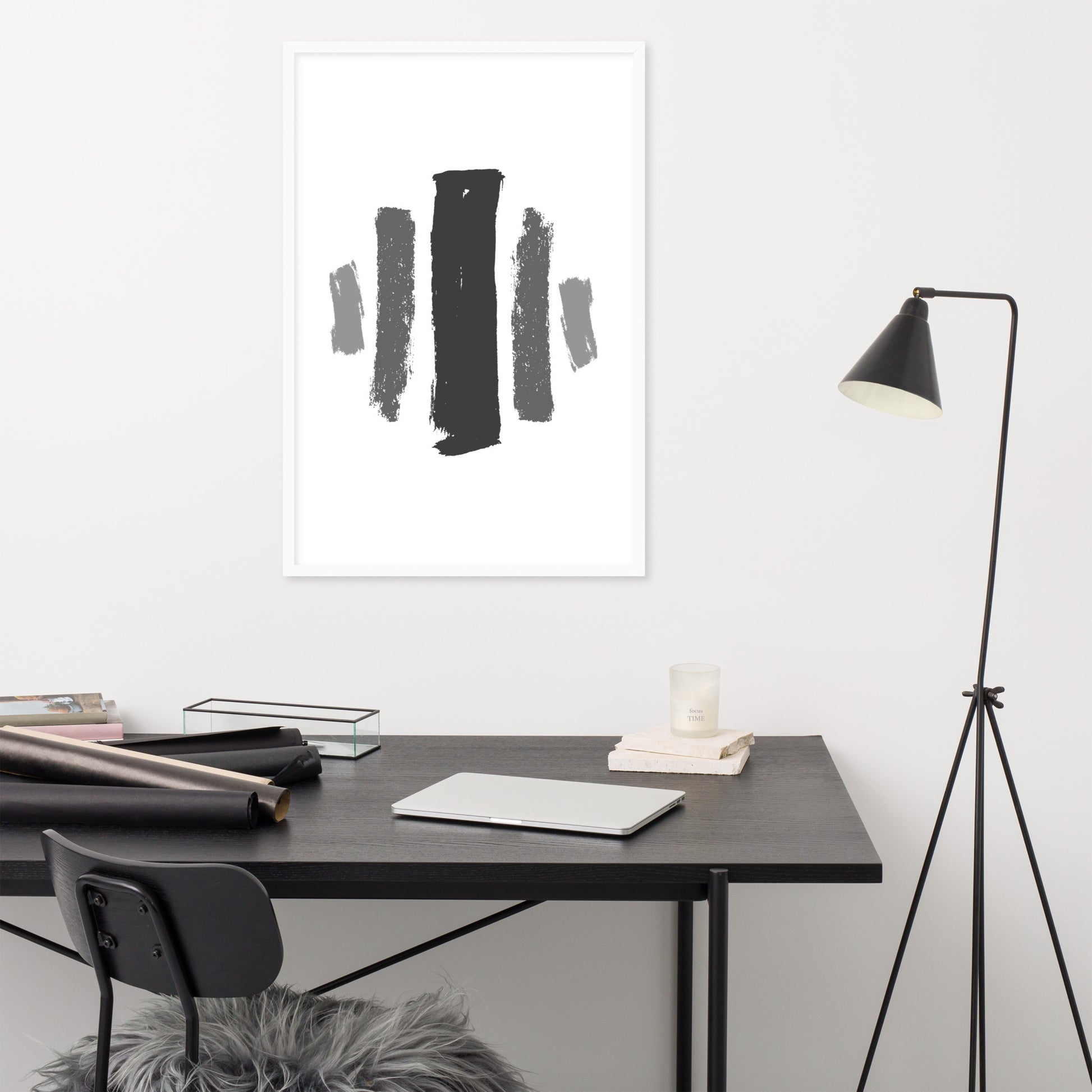 ABSTRACT BRUSH STROKES Framed poster - ASHRILEYPRINTS