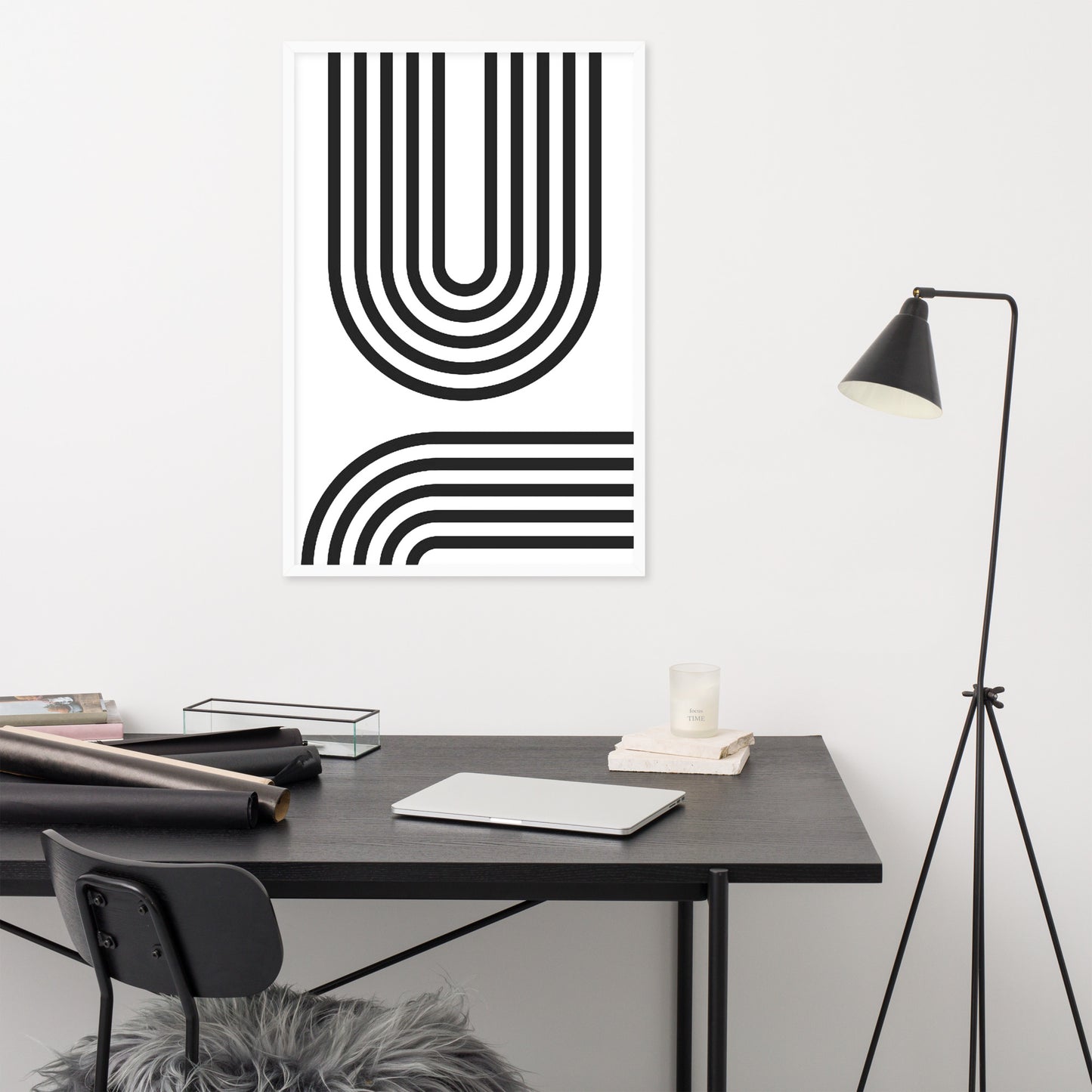 GEOMETRIC U Framed poster - ASHRILEYPRINTS