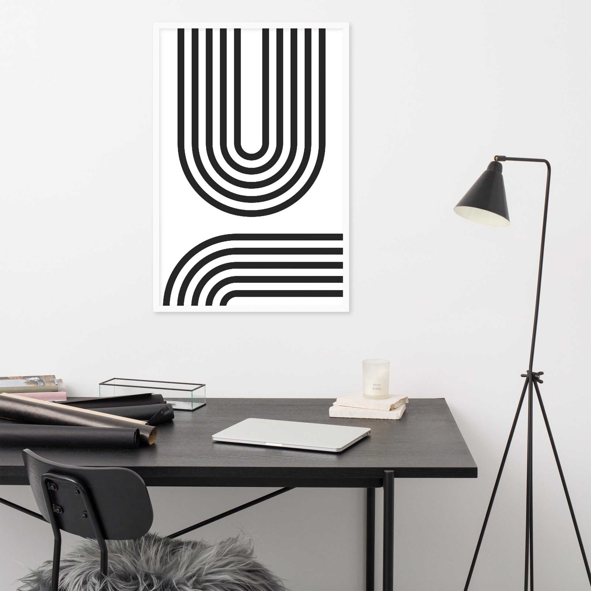 GEOMETRIC U Framed poster - ASHRILEYPRINTS