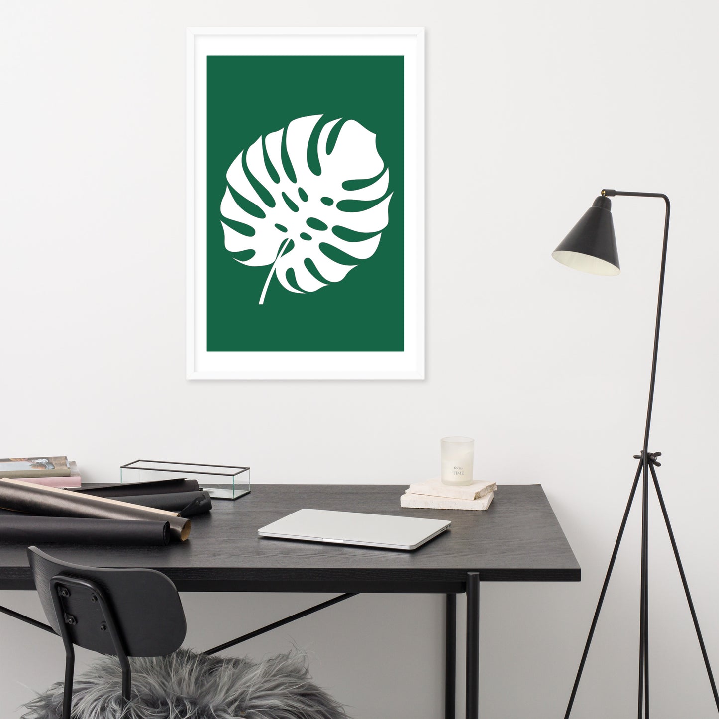 TROPICAL MONSTERA LEAF Framed poster - ASHRILEYPRINTS