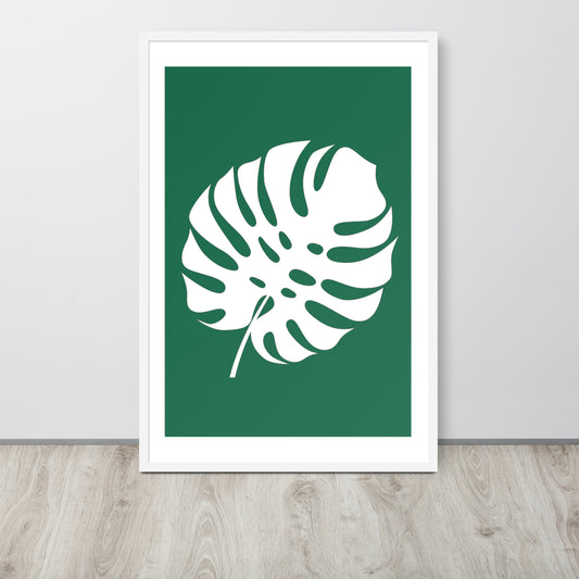 TROPICAL MONSTERA LEAF Framed poster - ASHRILEYPRINTS