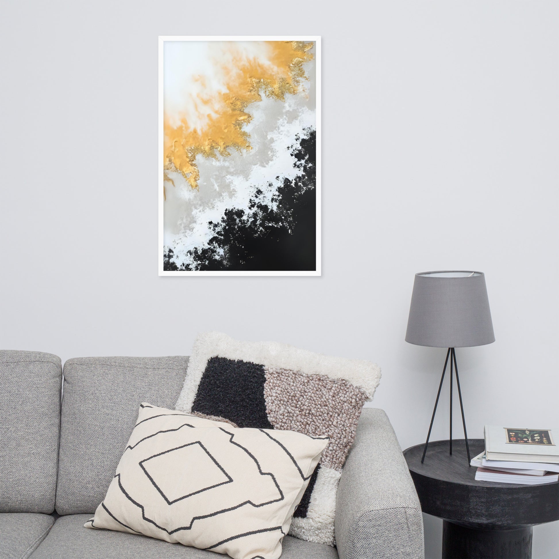 ABSTRACT DUTCH POUR Framed poster - AI Generated - ASHRILEYPRINTS