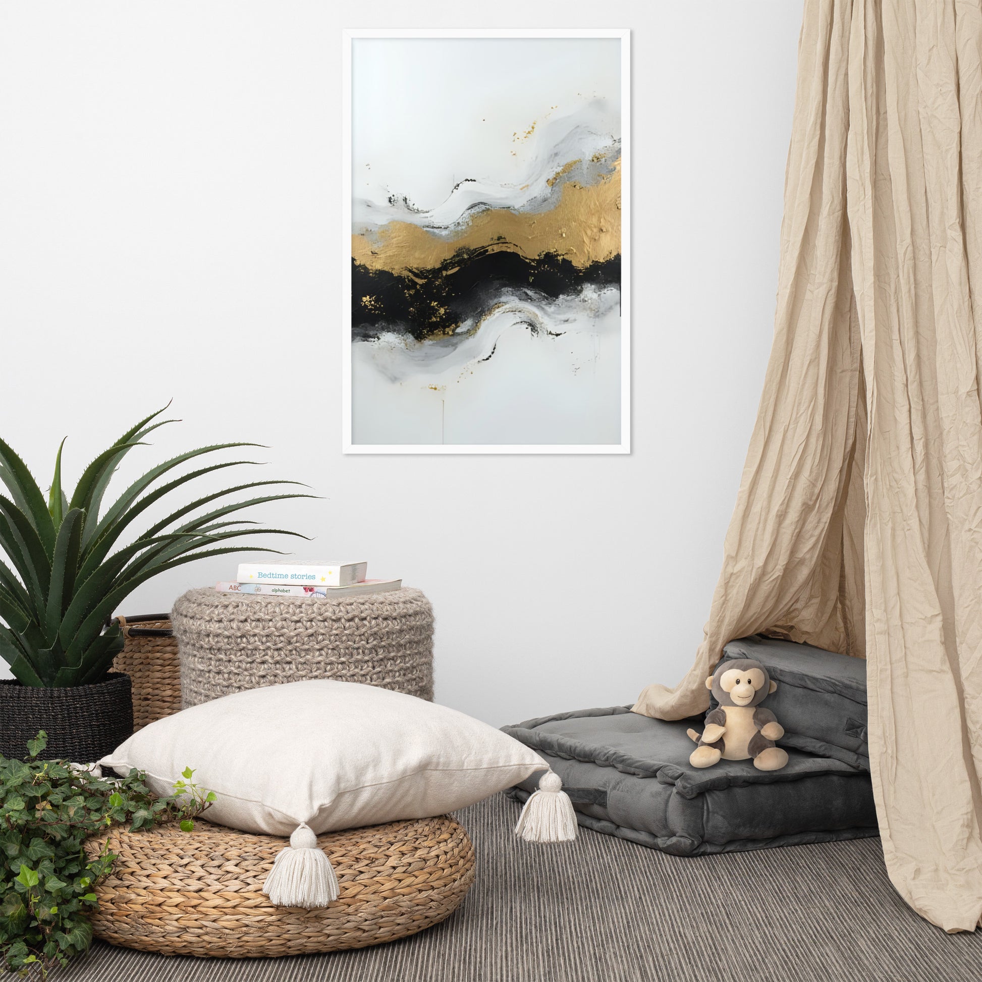 ABSTRACT OCEAN Framed poster - AI Generated - ASHRILEYPRINTS