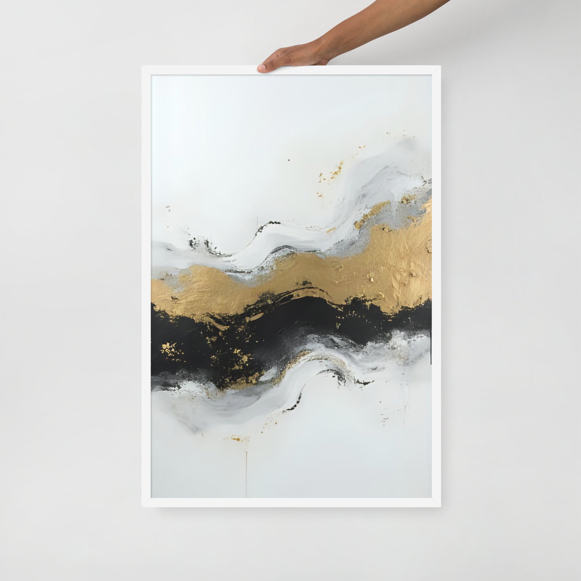 ABSTRACT OCEAN Framed poster - AI Generated - ASHRILEYPRINTS
