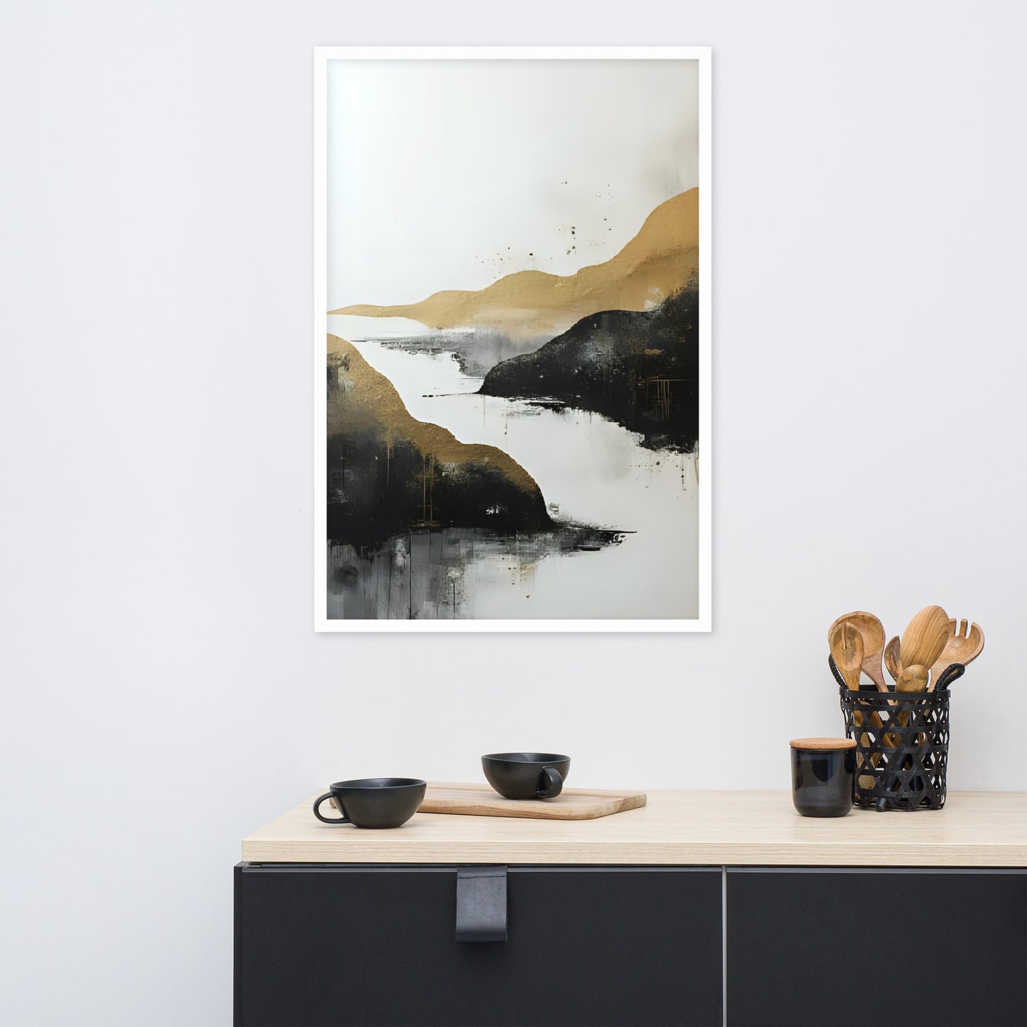 ABSTRACT RIVER Framed poster - AI Generated - ASHRILEYPRINTS