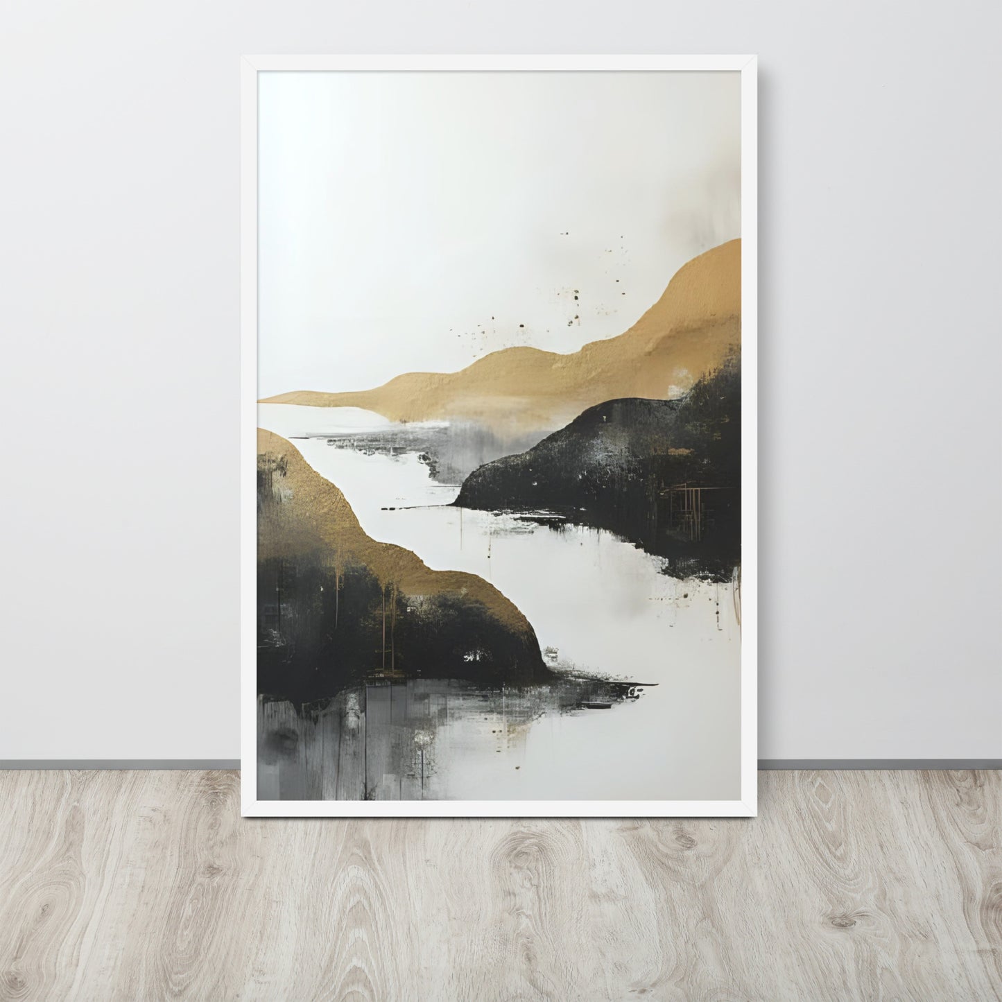 ABSTRACT RIVER Framed poster - AI Generated - ASHRILEYPRINTS