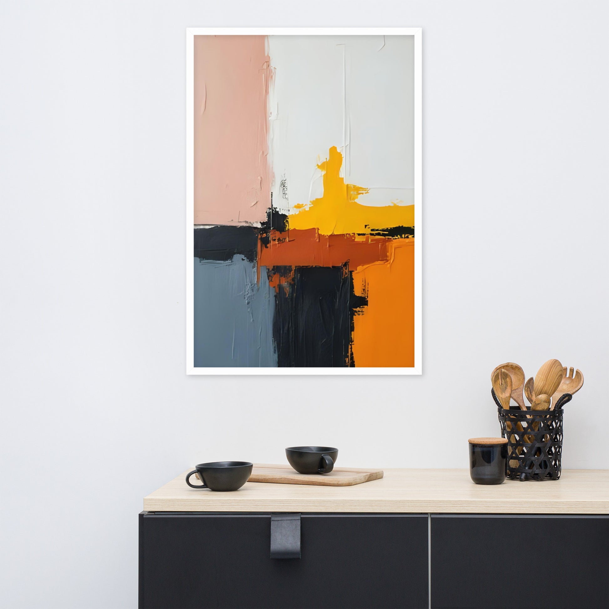 ABSTRACT PAINT Framed poster - AI Generated - ASHRILEYPRINTS