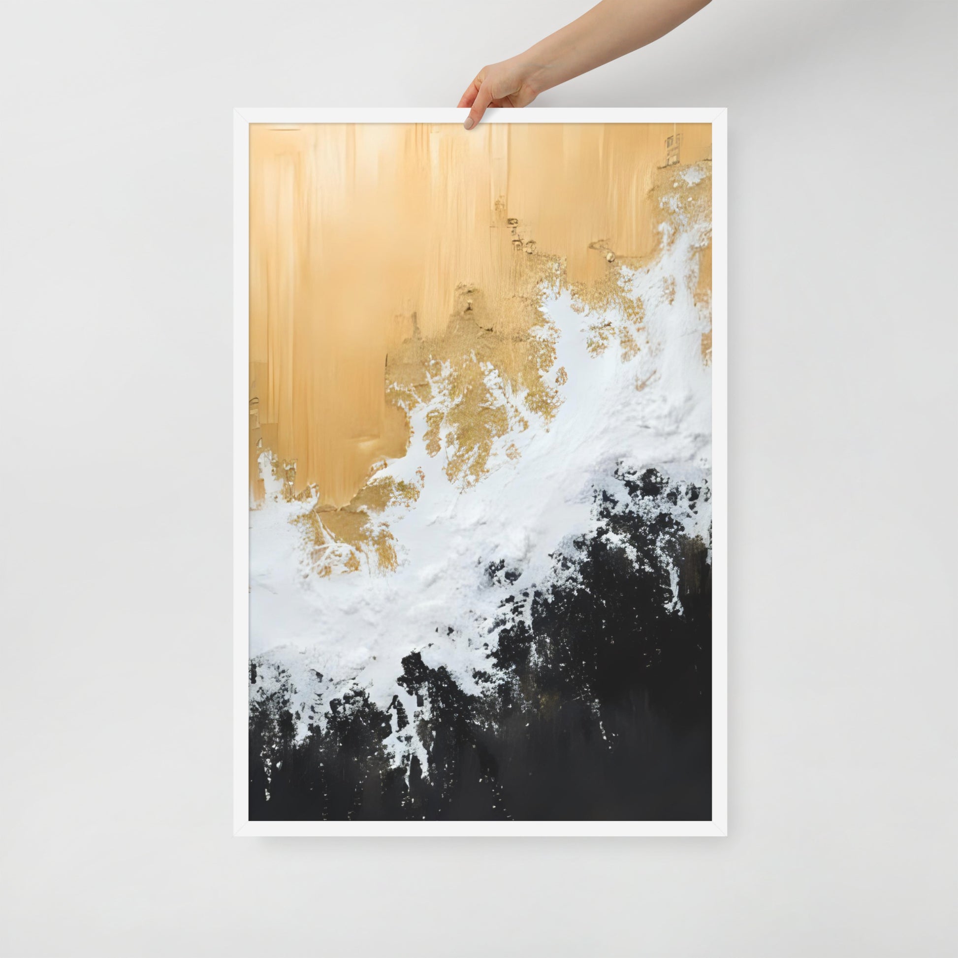ABSTRACT WAVES Framed poster - AI Generated - ASHRILEYPRINTS