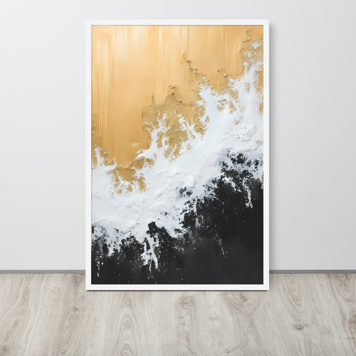 ABSTRACT WAVES Framed poster - AI Generated - ASHRILEYPRINTS