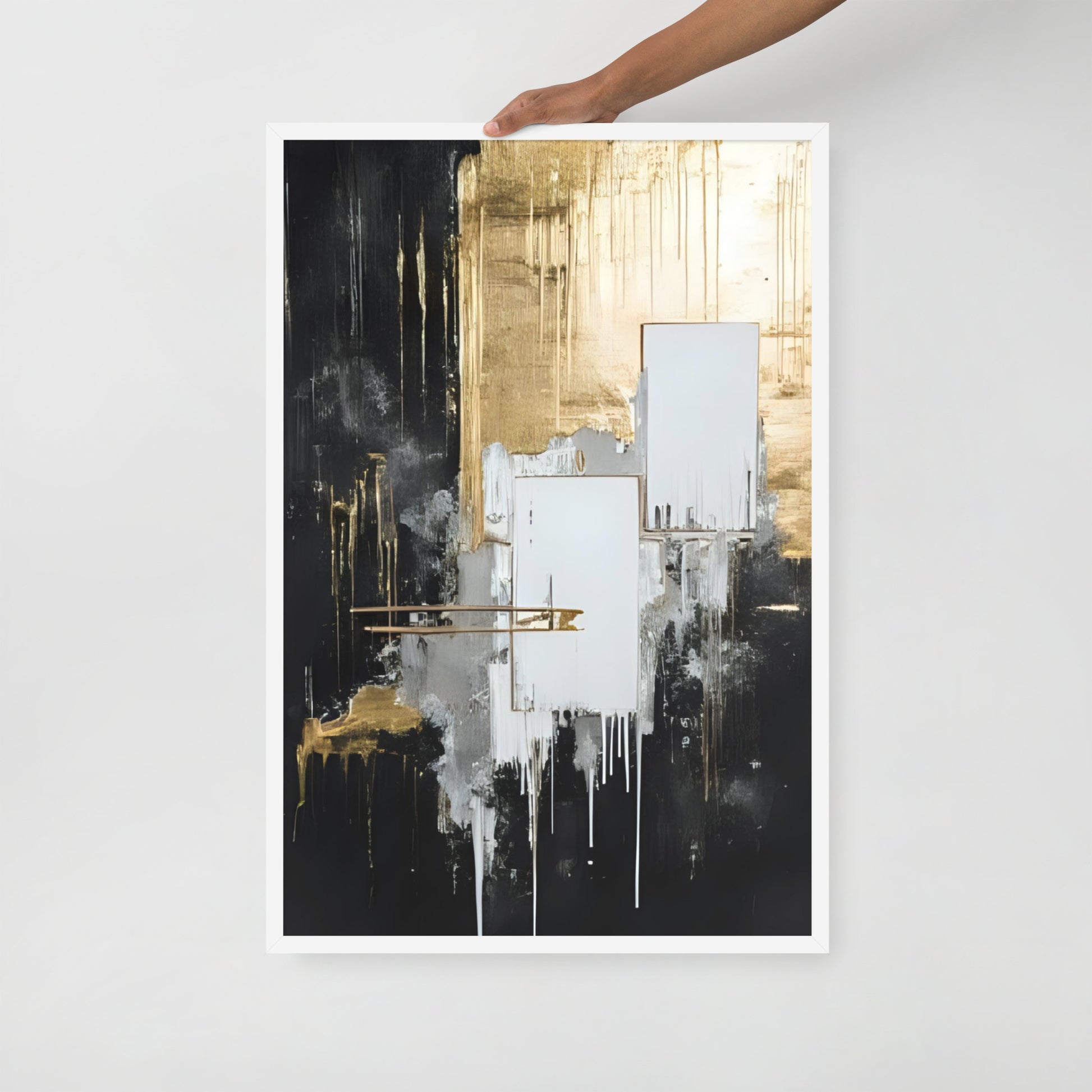 ABSTRACT PAINTING Framed poster - AI Generated - ASHRILEYPRINTS