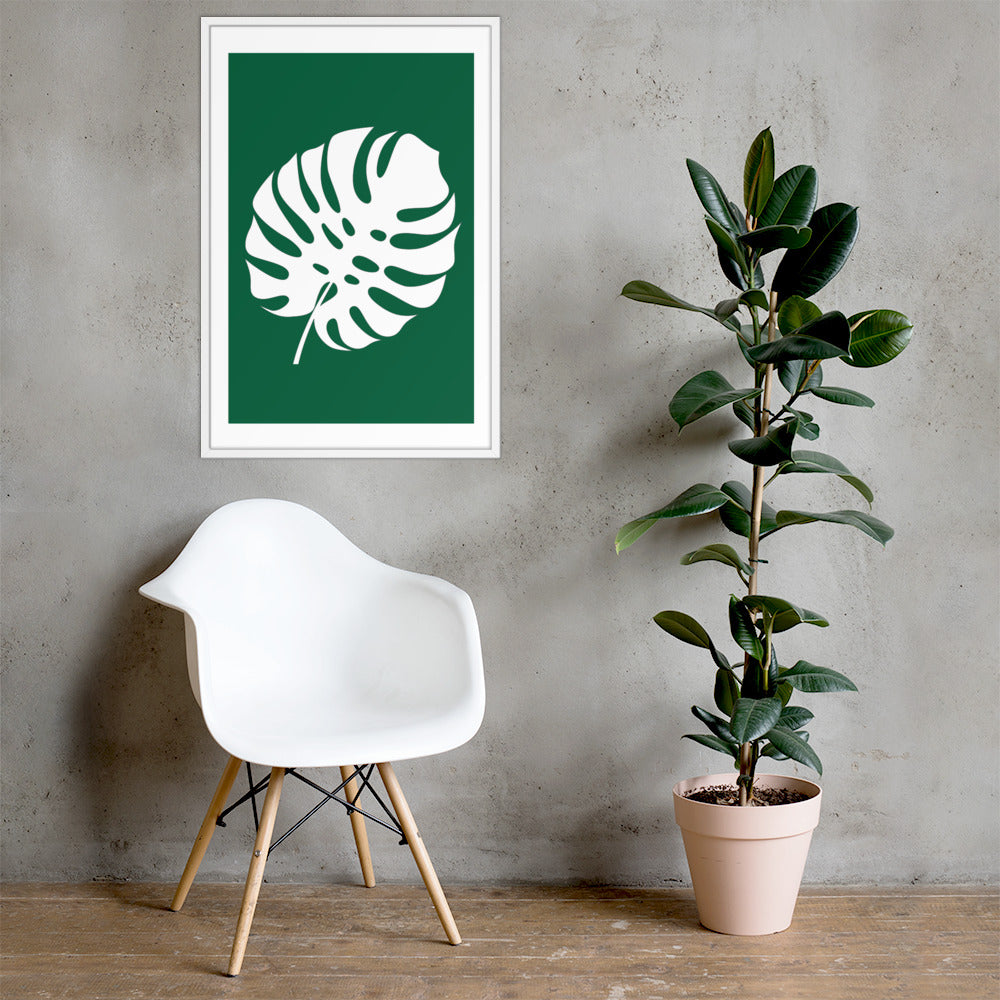TROPICAL MONSTERA LEAF Framed poster - ASHRILEYPRINTS