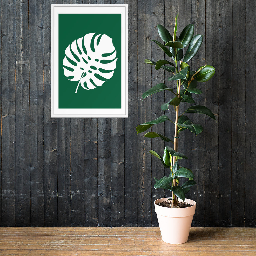 TROPICAL MONSTERA LEAF Framed poster - ASHRILEYPRINTS