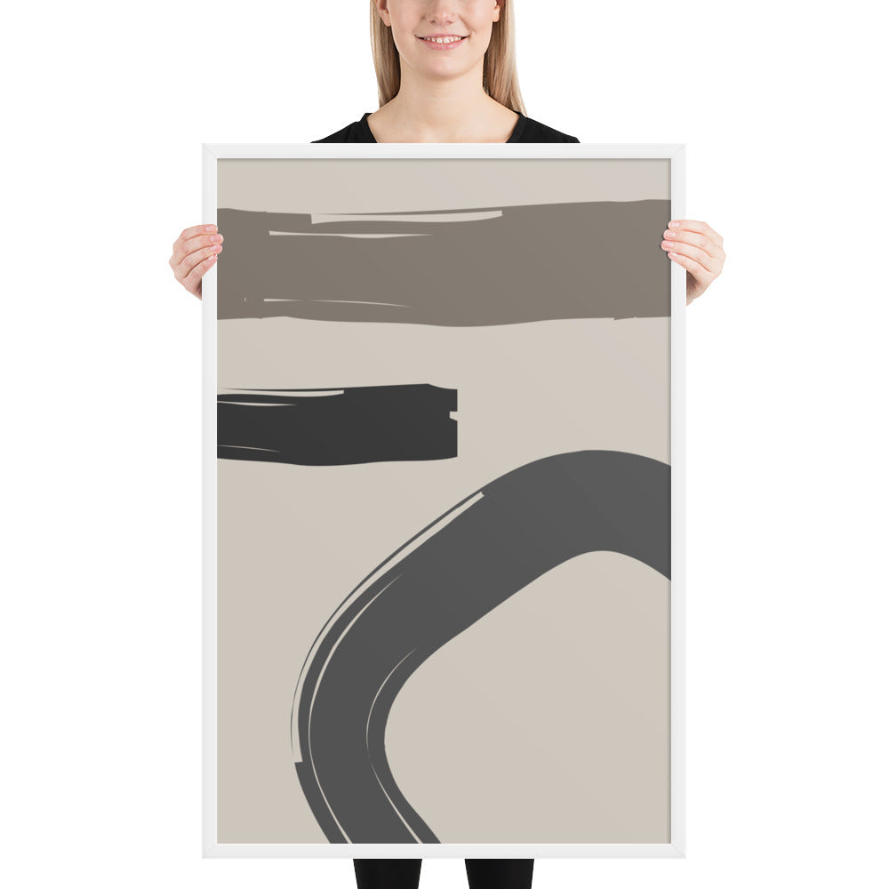 ABSTRACT STROKES Framed poster - ASHRILEYPRINTS