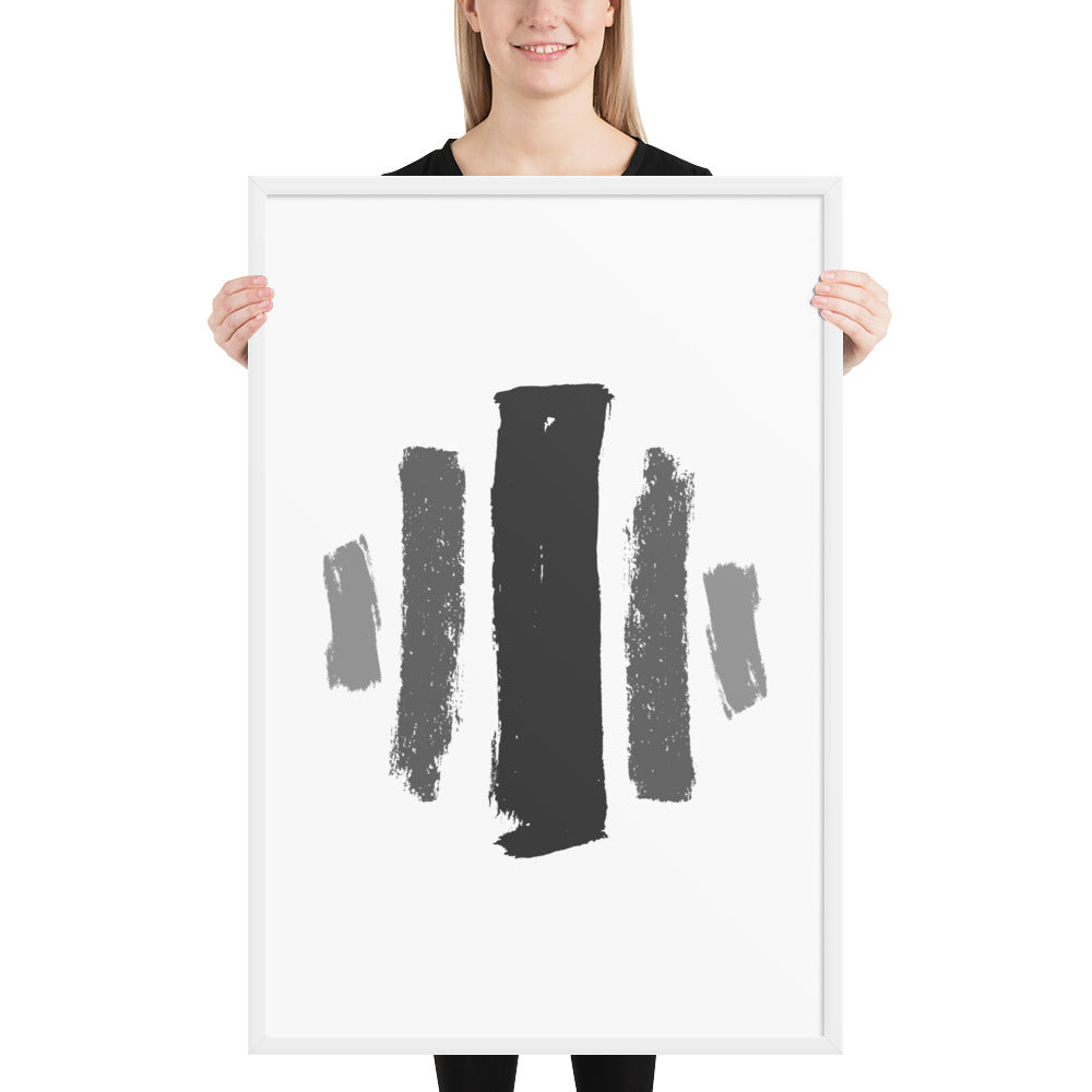 ABSTRACT BRUSH STROKES Framed poster - ASHRILEYPRINTS