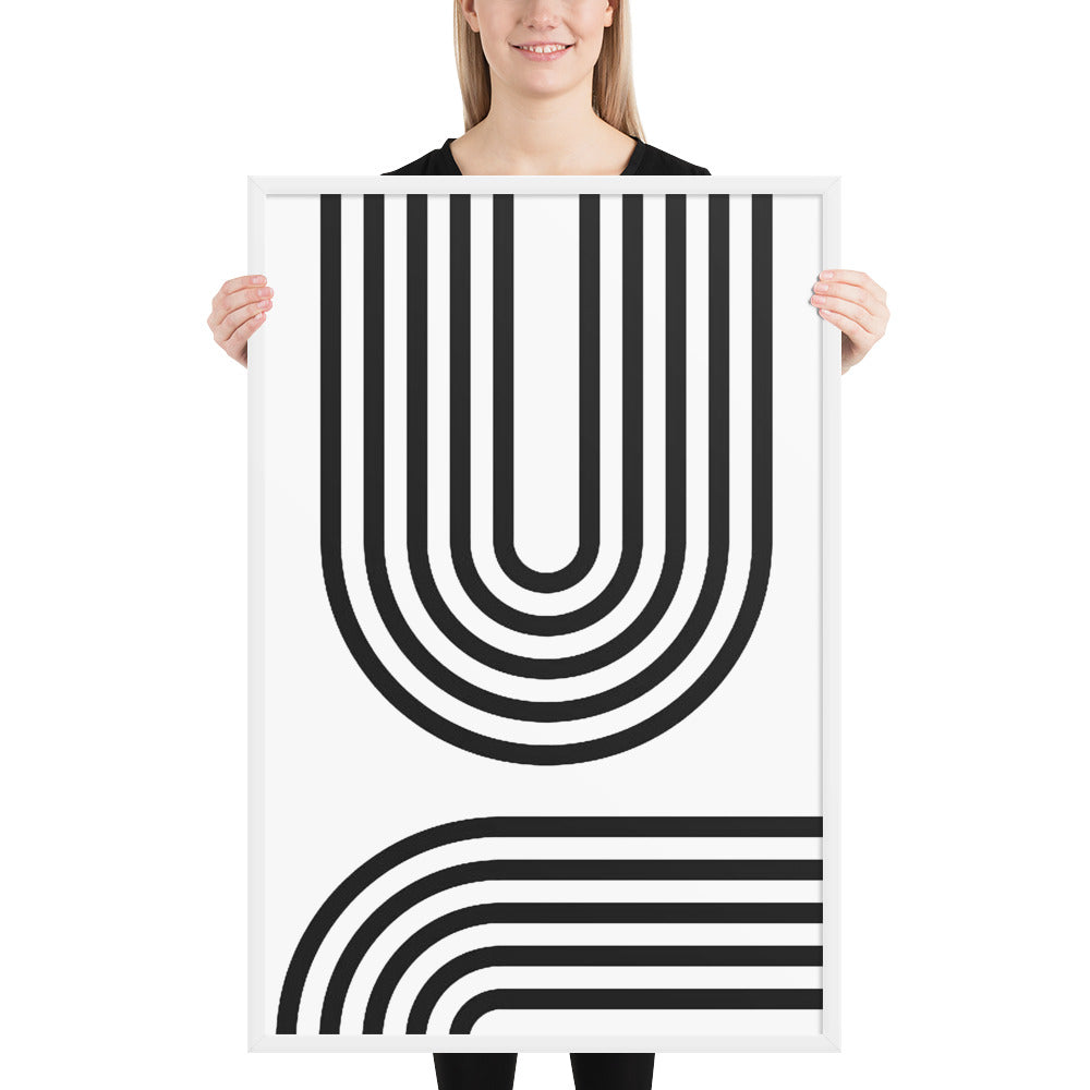 GEOMETRIC U Framed poster - ASHRILEYPRINTS